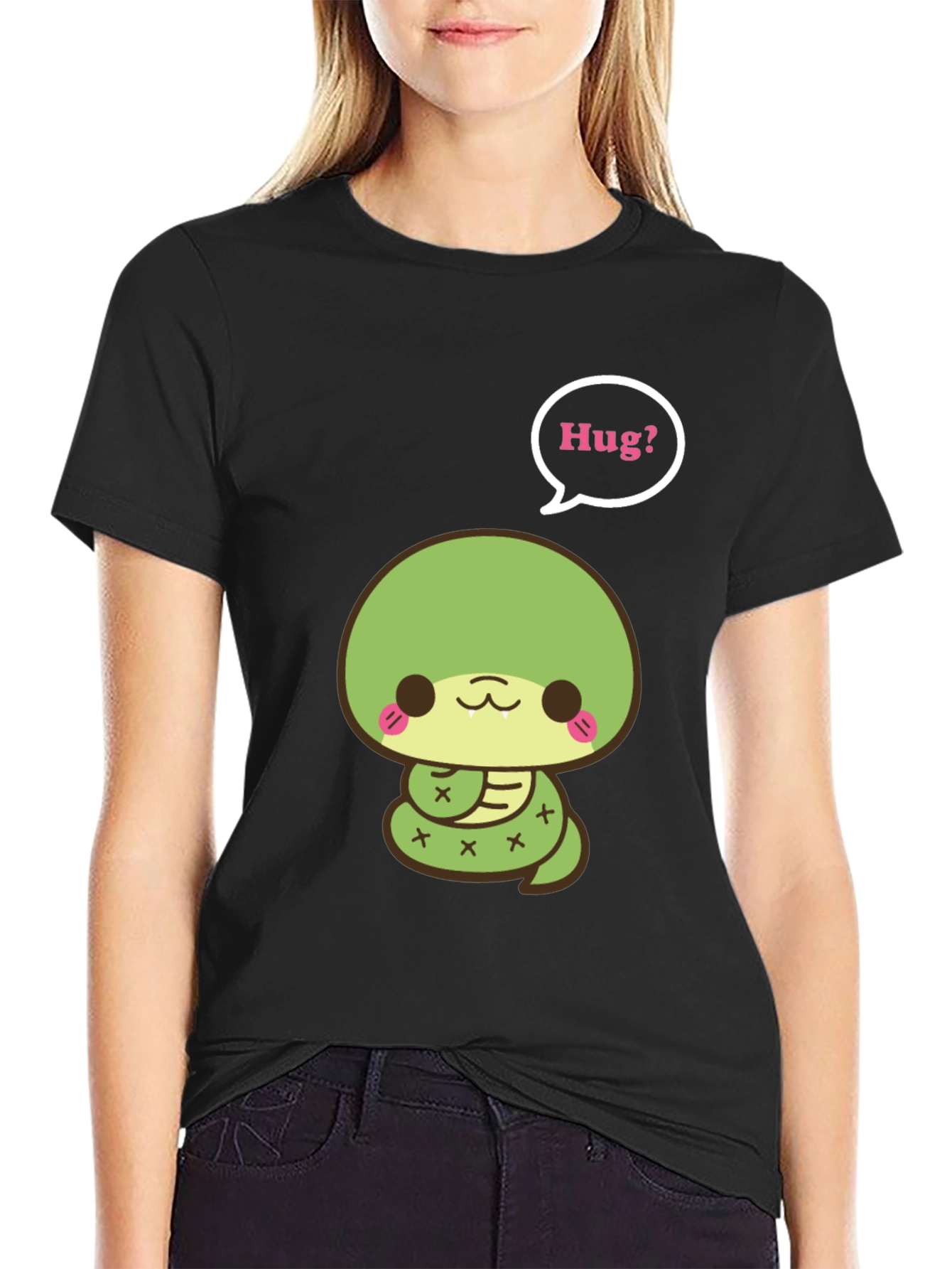 Kawaii Snake Hug? T-Shirt - Cute Reptile Tee