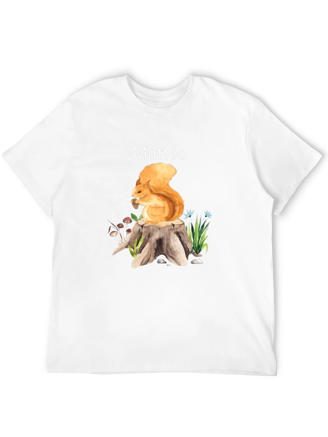 Matteo Squirrel Graphic T-Shirt - Nature Lover Tee