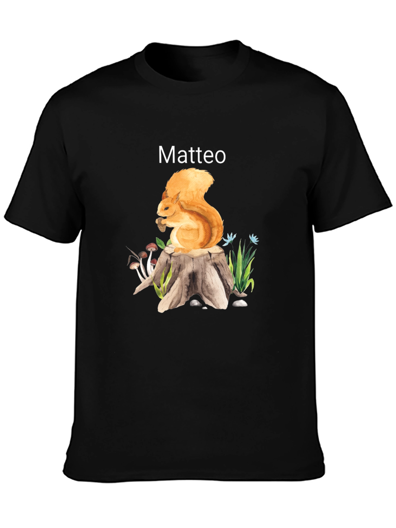 Matteo Squirrel Graphic T-Shirt - Nature Lover Tee