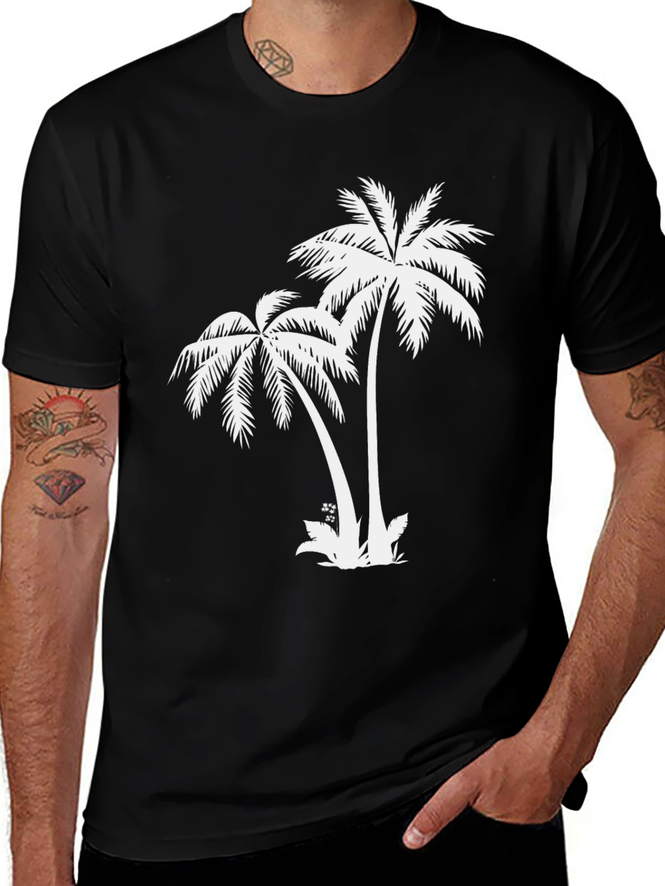 Palm Tree Graphic Tee - Island Vibes