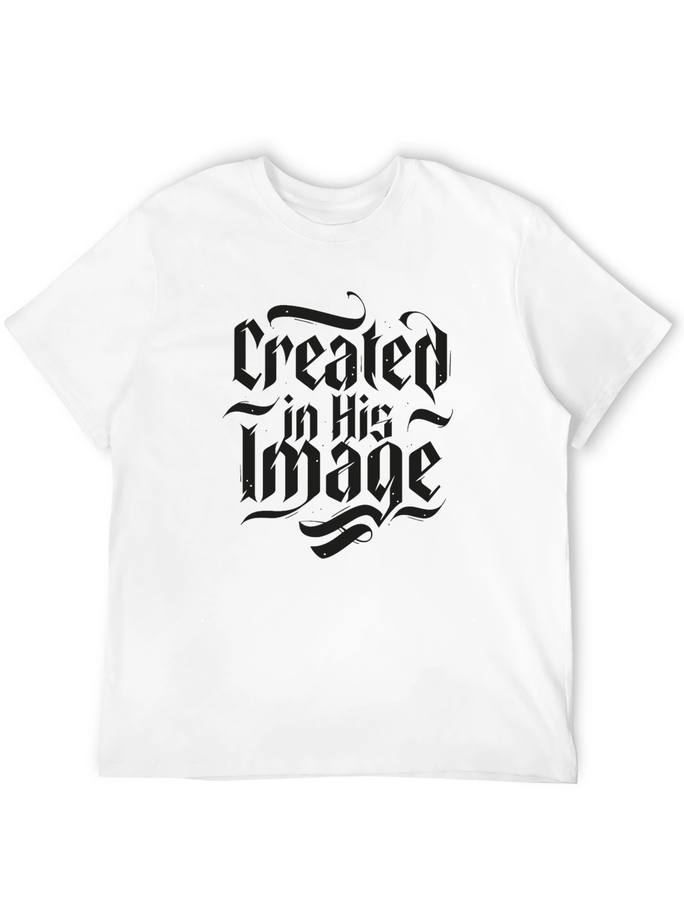 Created in His Image Graphic T-Shirt - Black