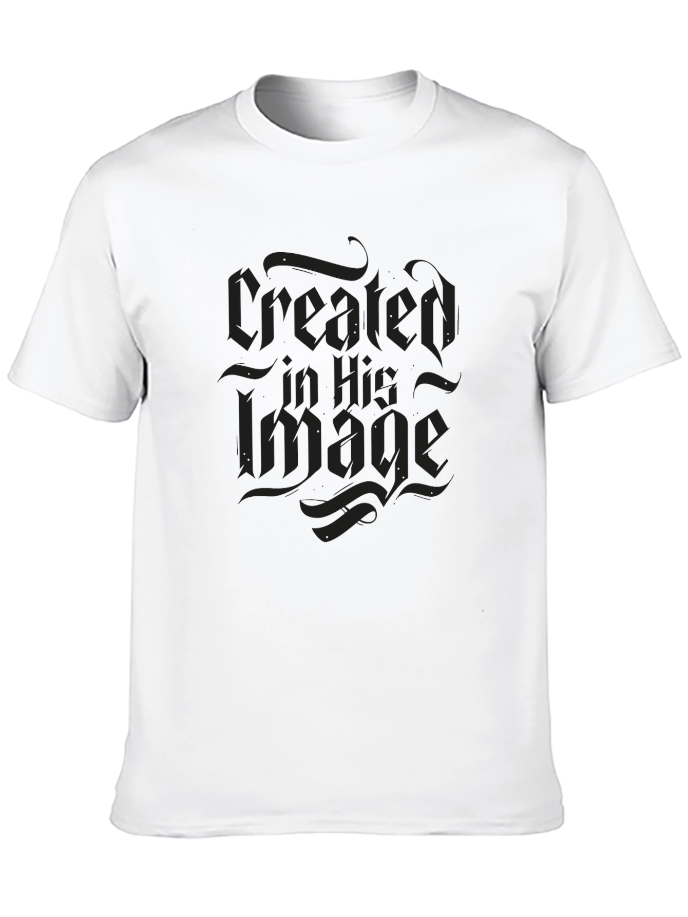 Created in His Image Graphic T-Shirt - Black