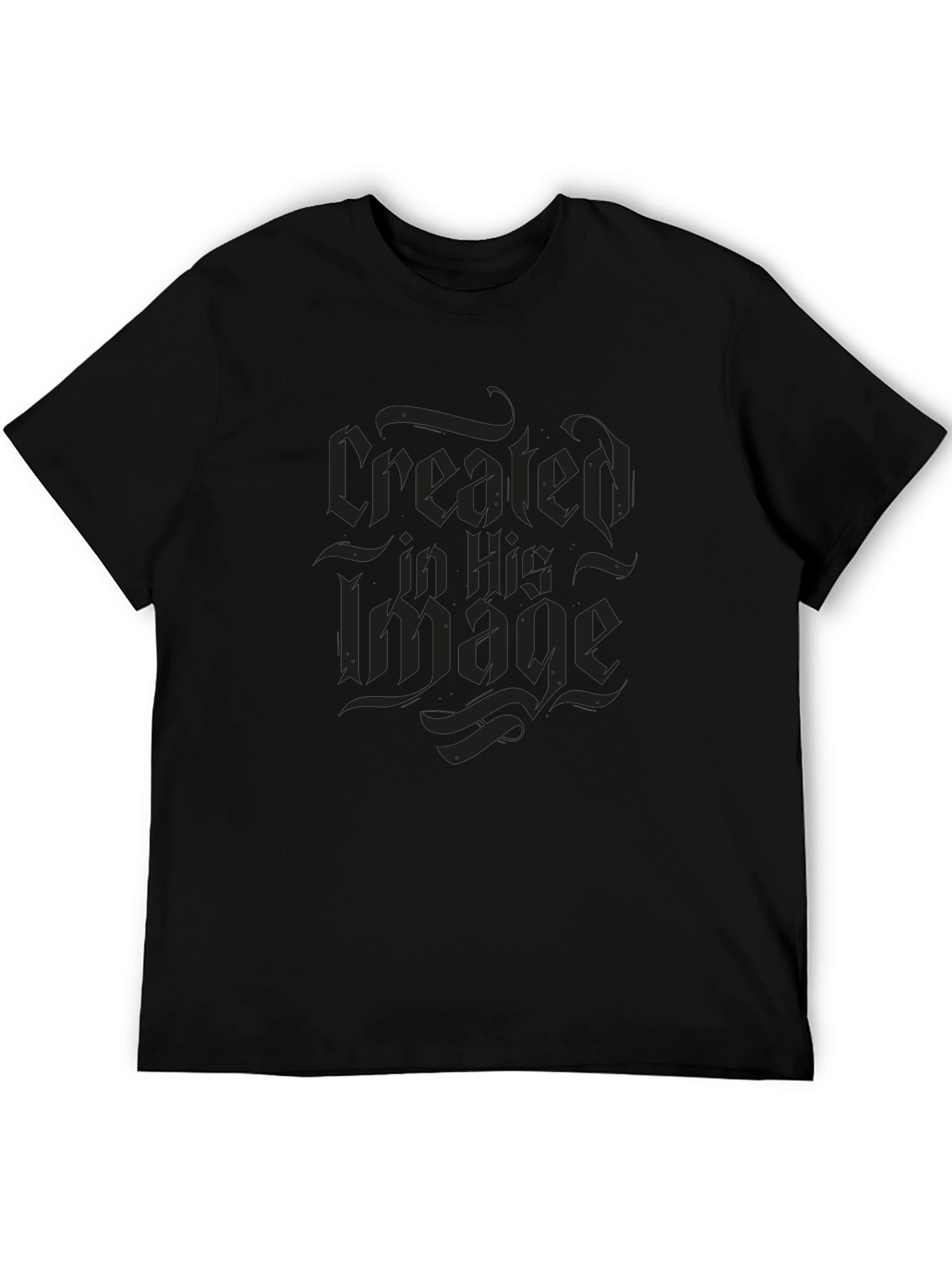 Created in His Image Graphic T-Shirt - Black
