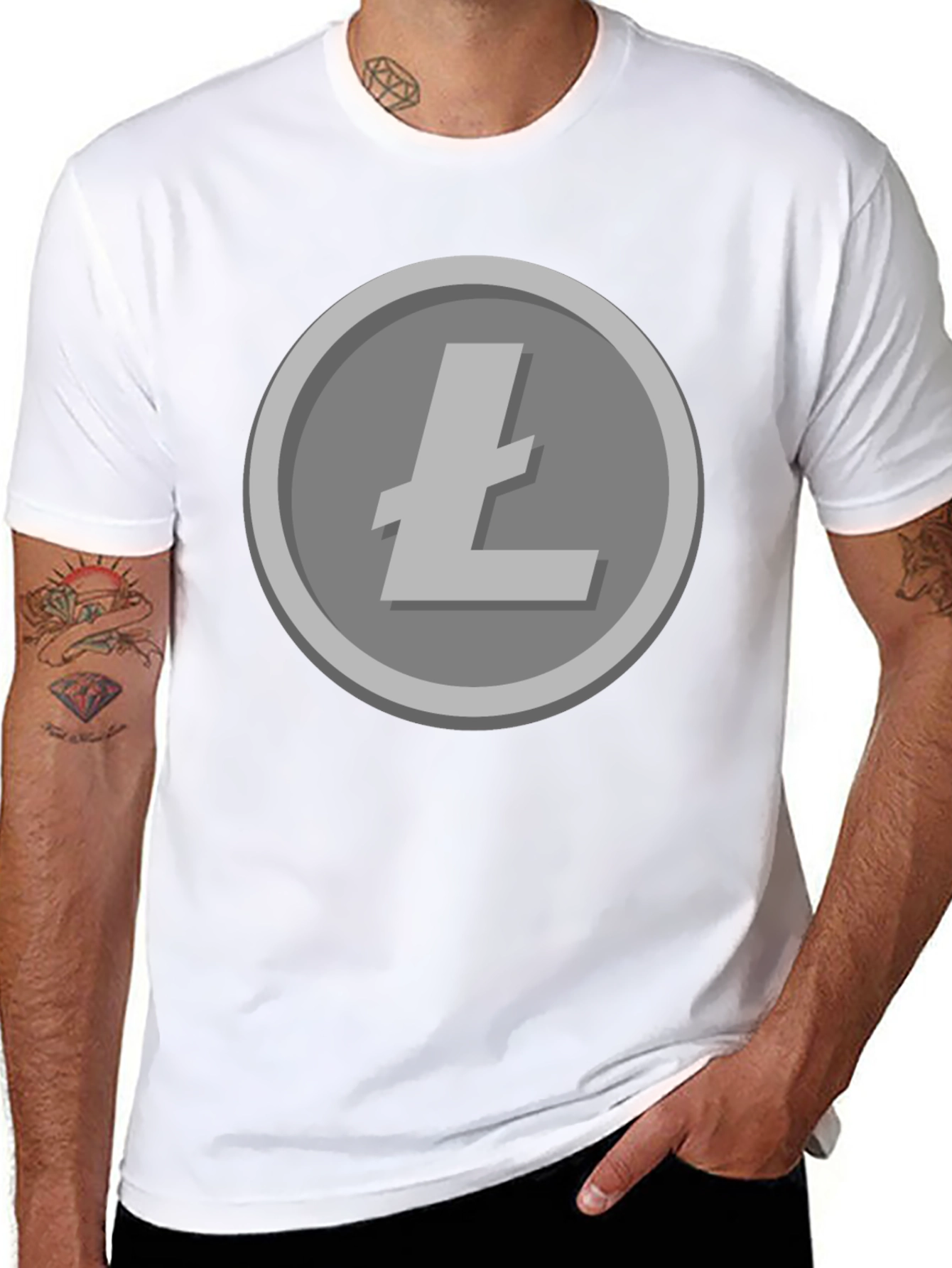 Litecoin Cryptocurrency T-Shirt - Black Crypto Tee