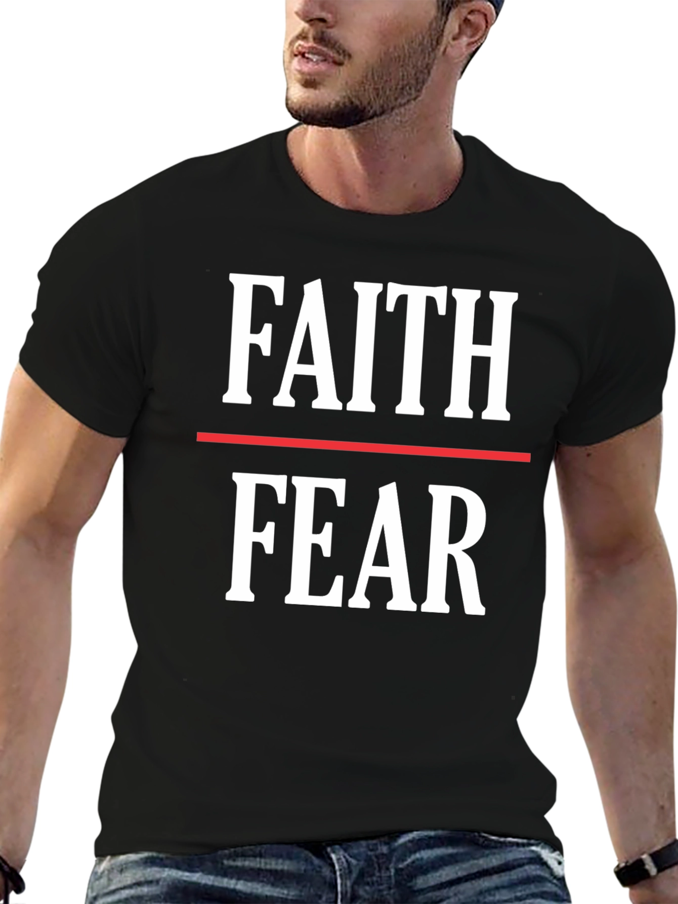 Faith Over Fear Graphic Tee - Motivational Shirt