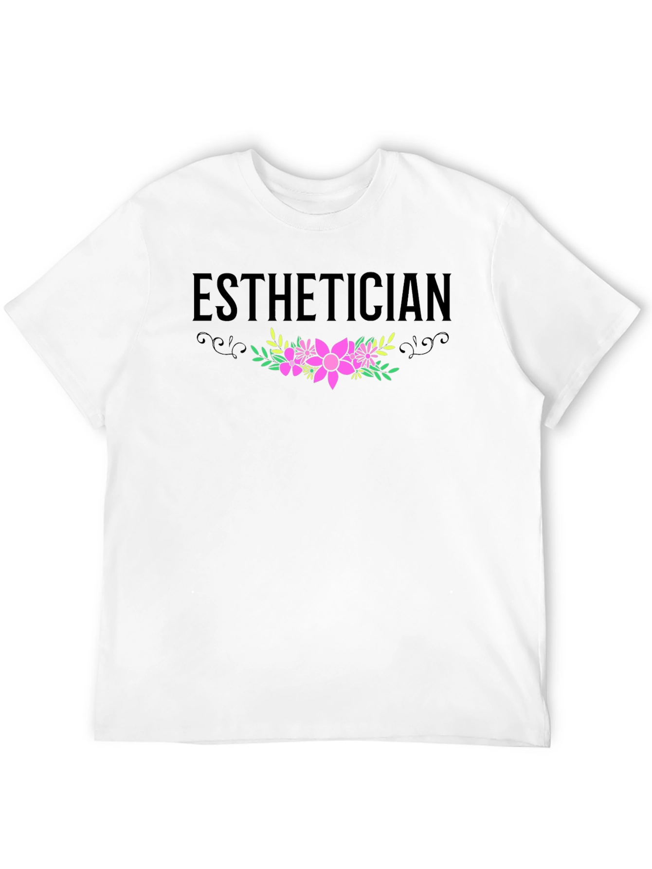 Esthetician Floral T-Shirt Spa Beauty Therapist Tee