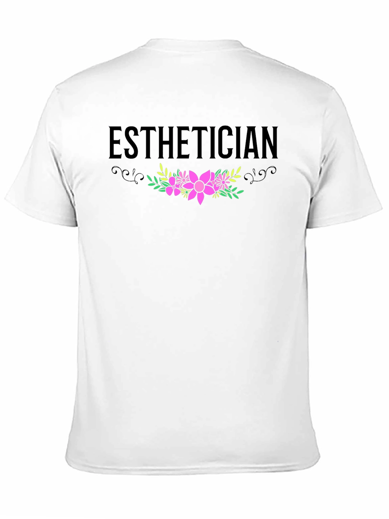 Esthetician Floral T-Shirt Spa Beauty Therapist Tee