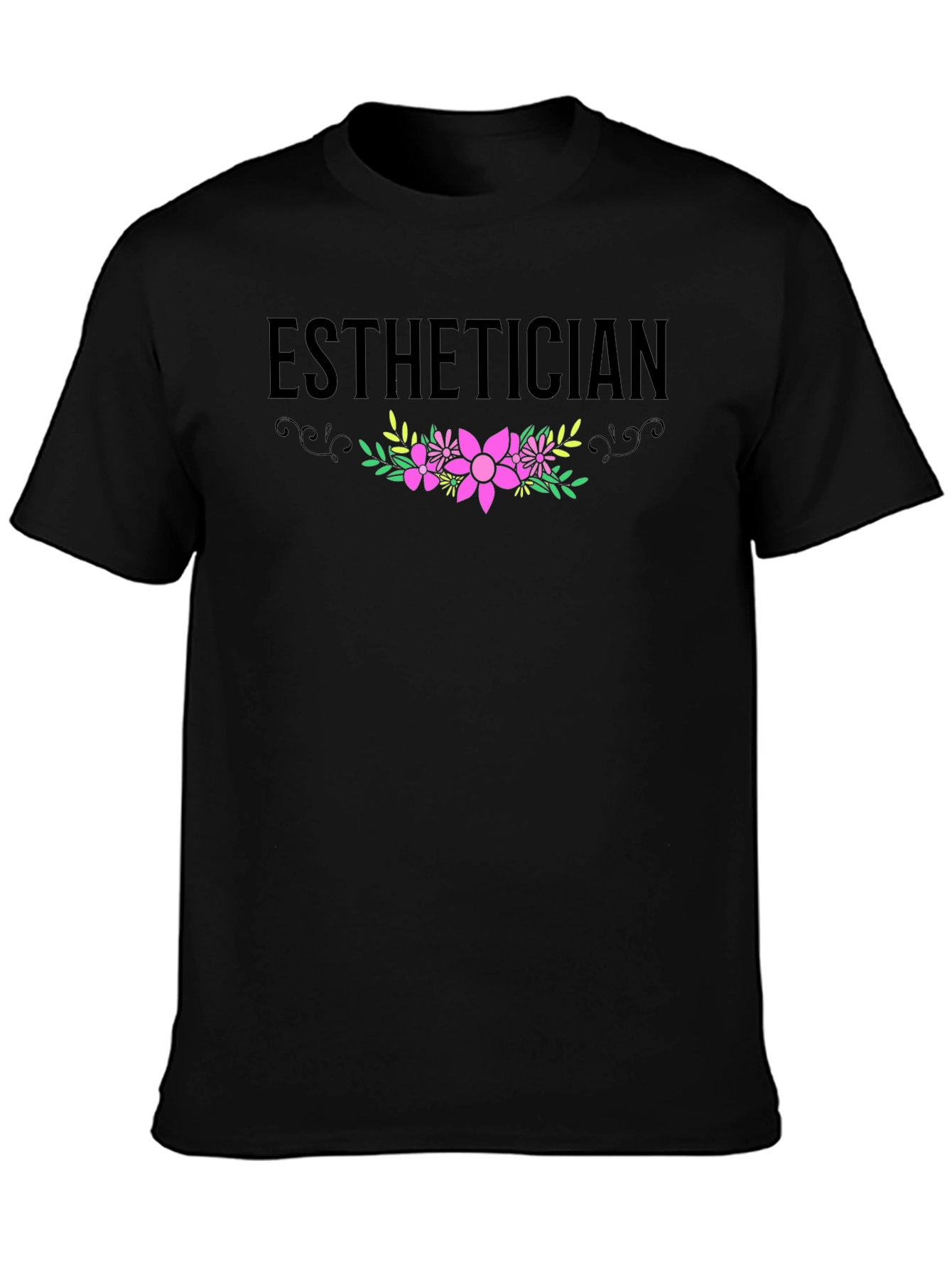 Esthetician Floral T-Shirt Spa Beauty Therapist Tee