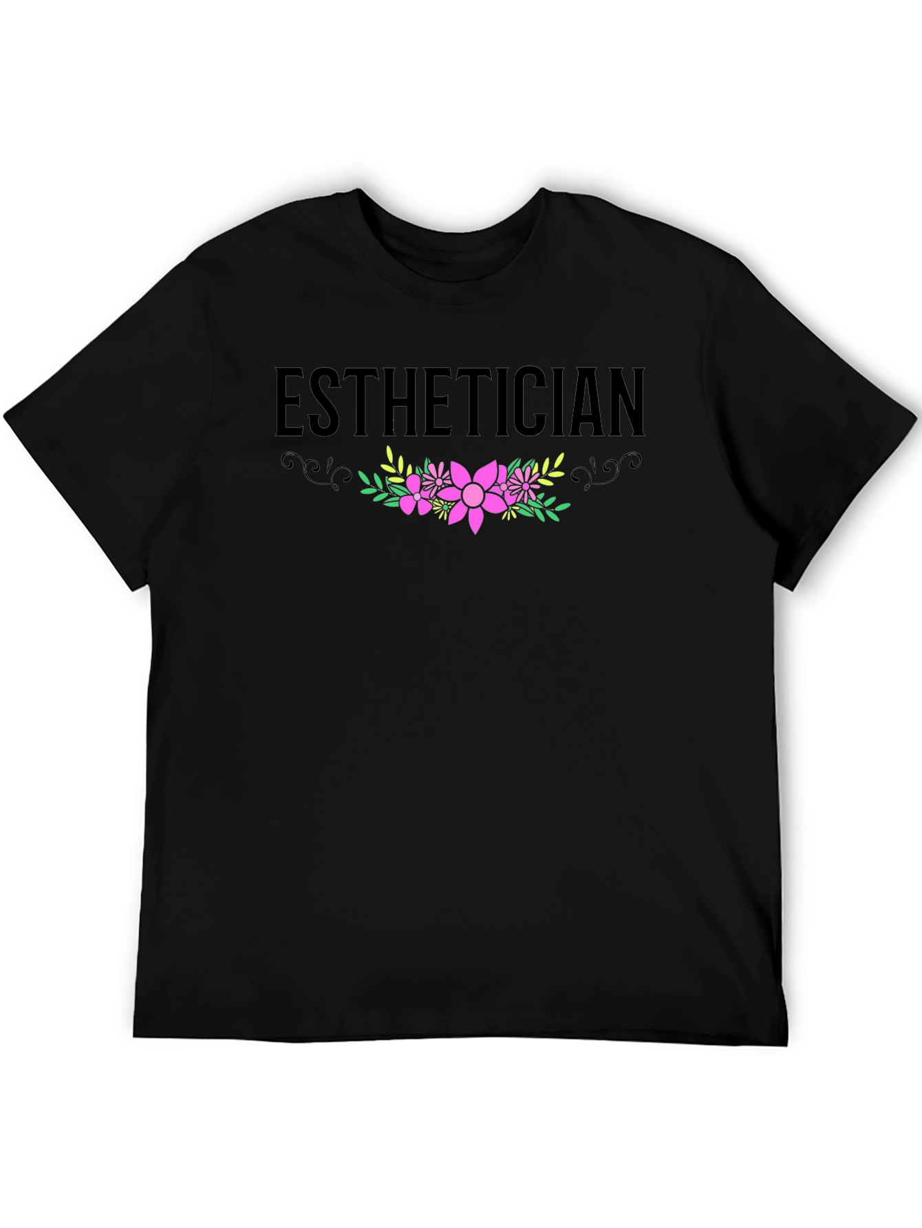 Esthetician Floral T-Shirt Spa Beauty Therapist Tee