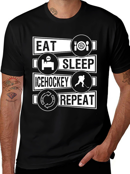 Eat Sleep Ice Hockey Repeat T-Shirt
