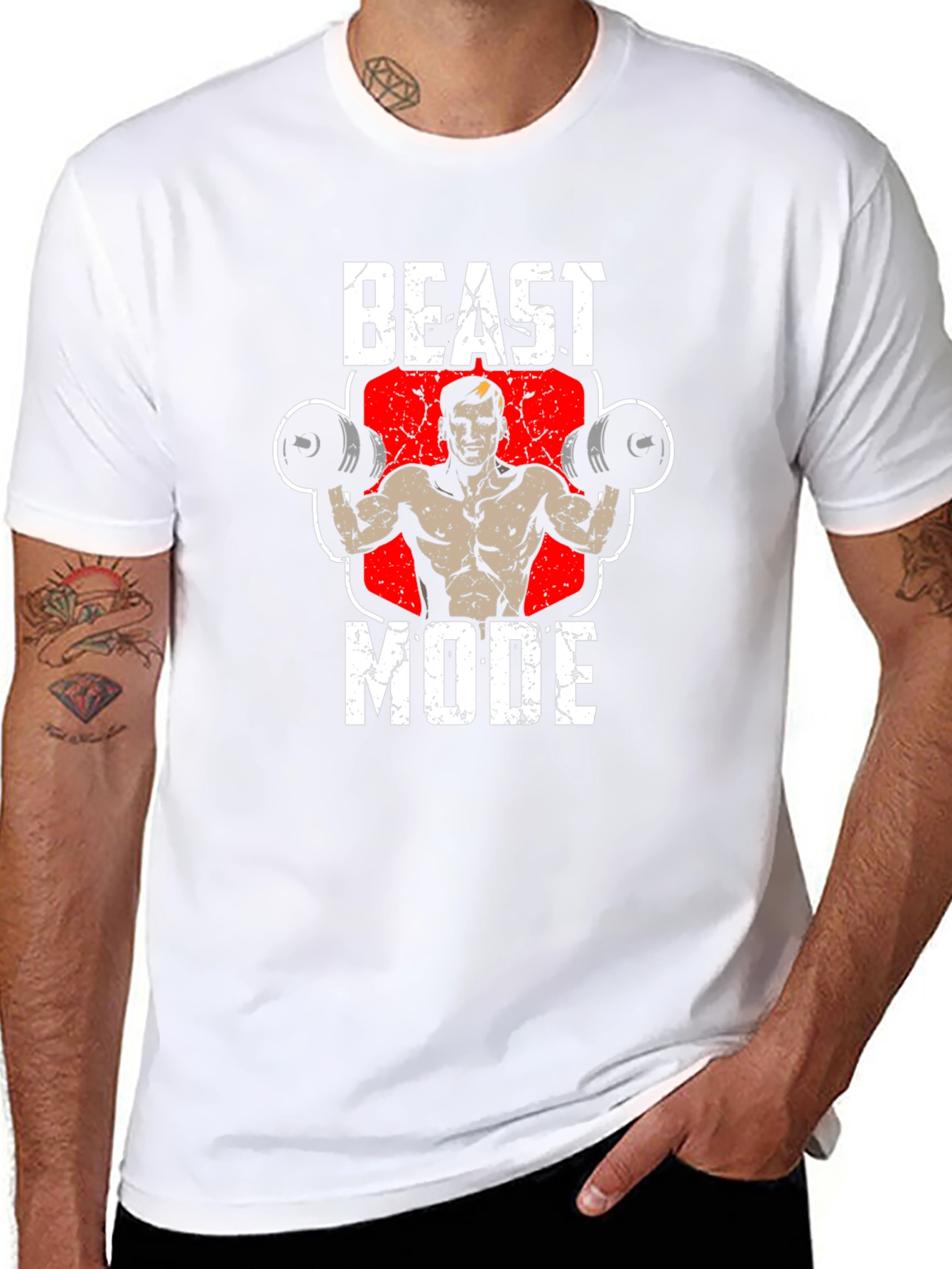 Beast Mode Graphic Tee - Mens Workout Shirt