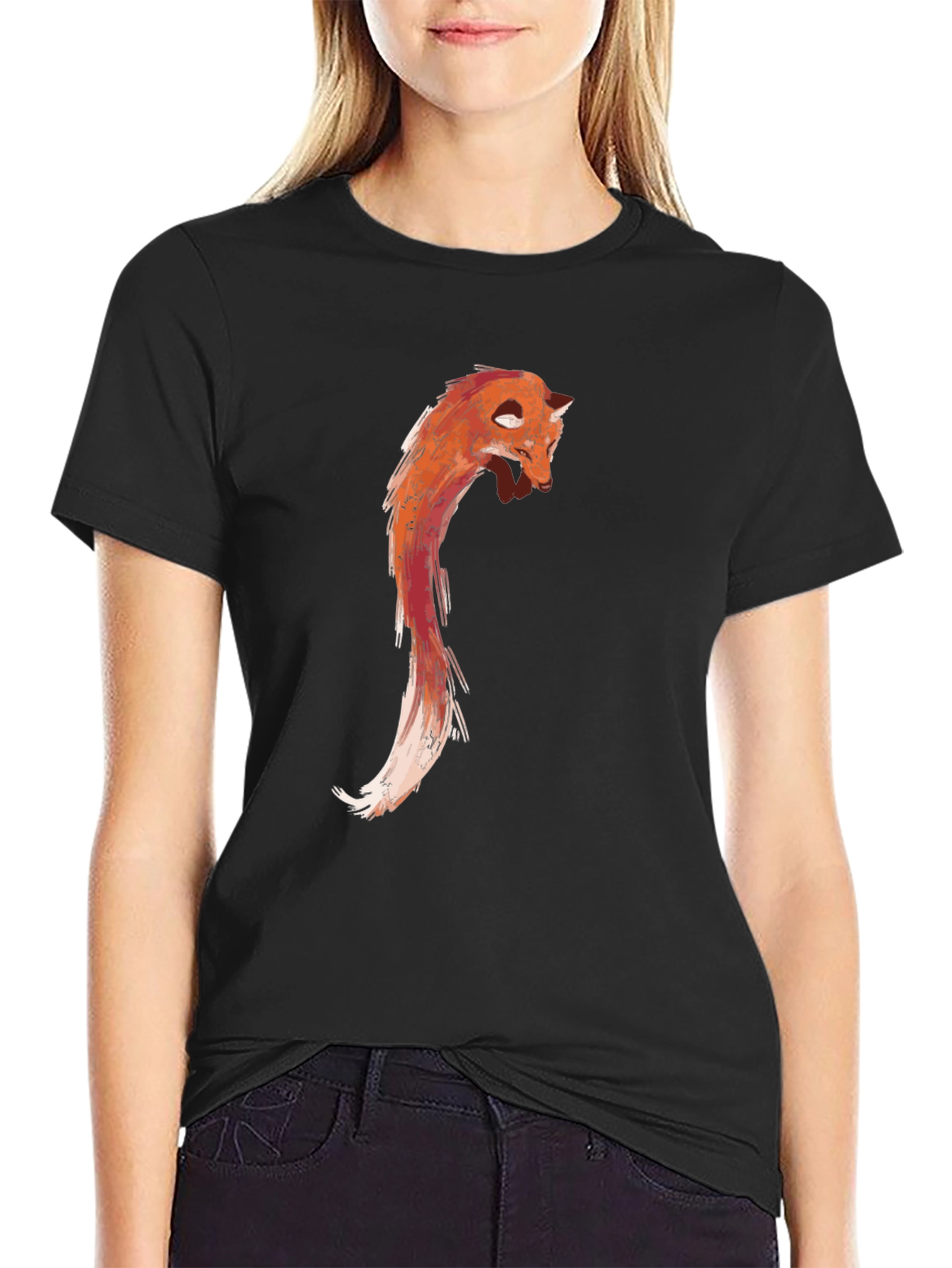 Fox Graphic Black T-Shirt - Unique Design