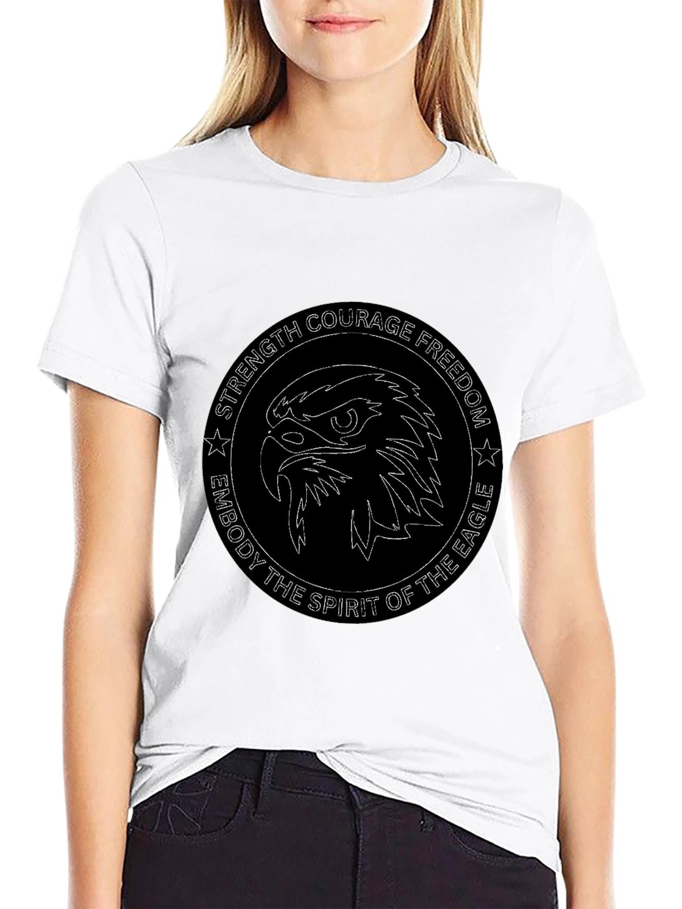 Eagle Spirit Graphic T-Shirt - Black