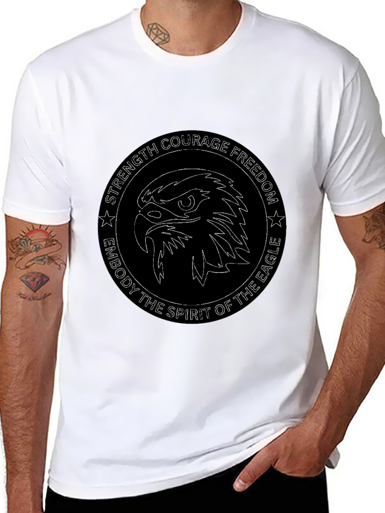 Eagle Spirit Graphic T-Shirt - Black