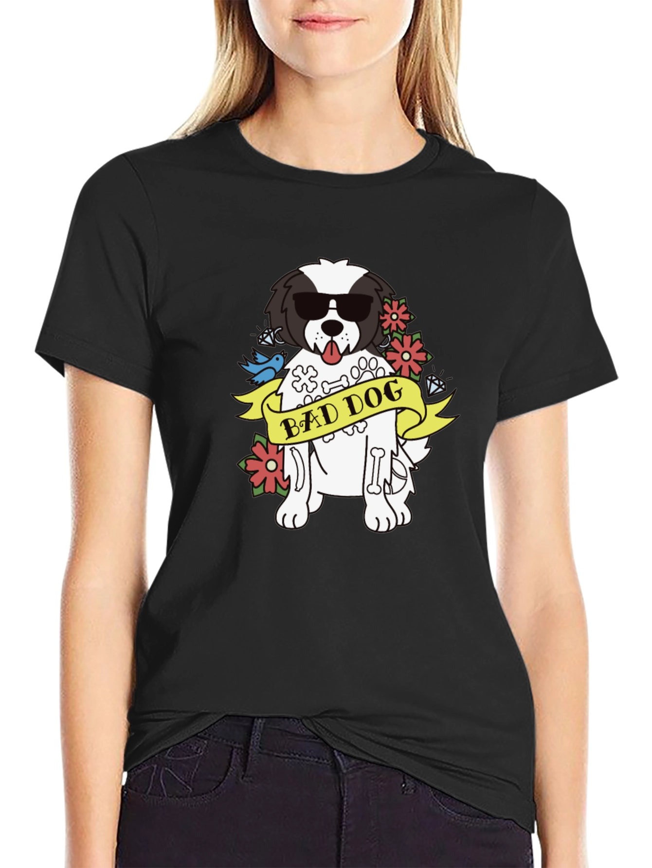 Bad Dog Graphic T-Shirt - Cool Canine Tee