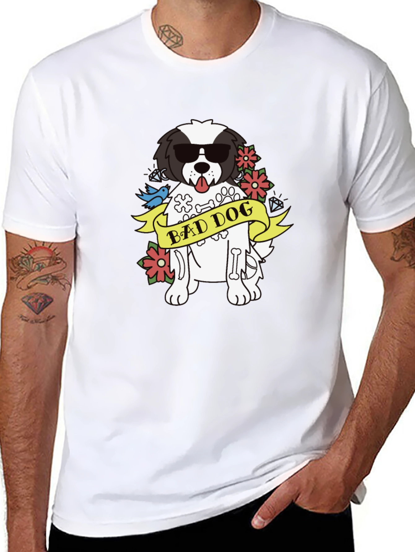 Bad Dog Graphic T-Shirt - Cool Canine Tee