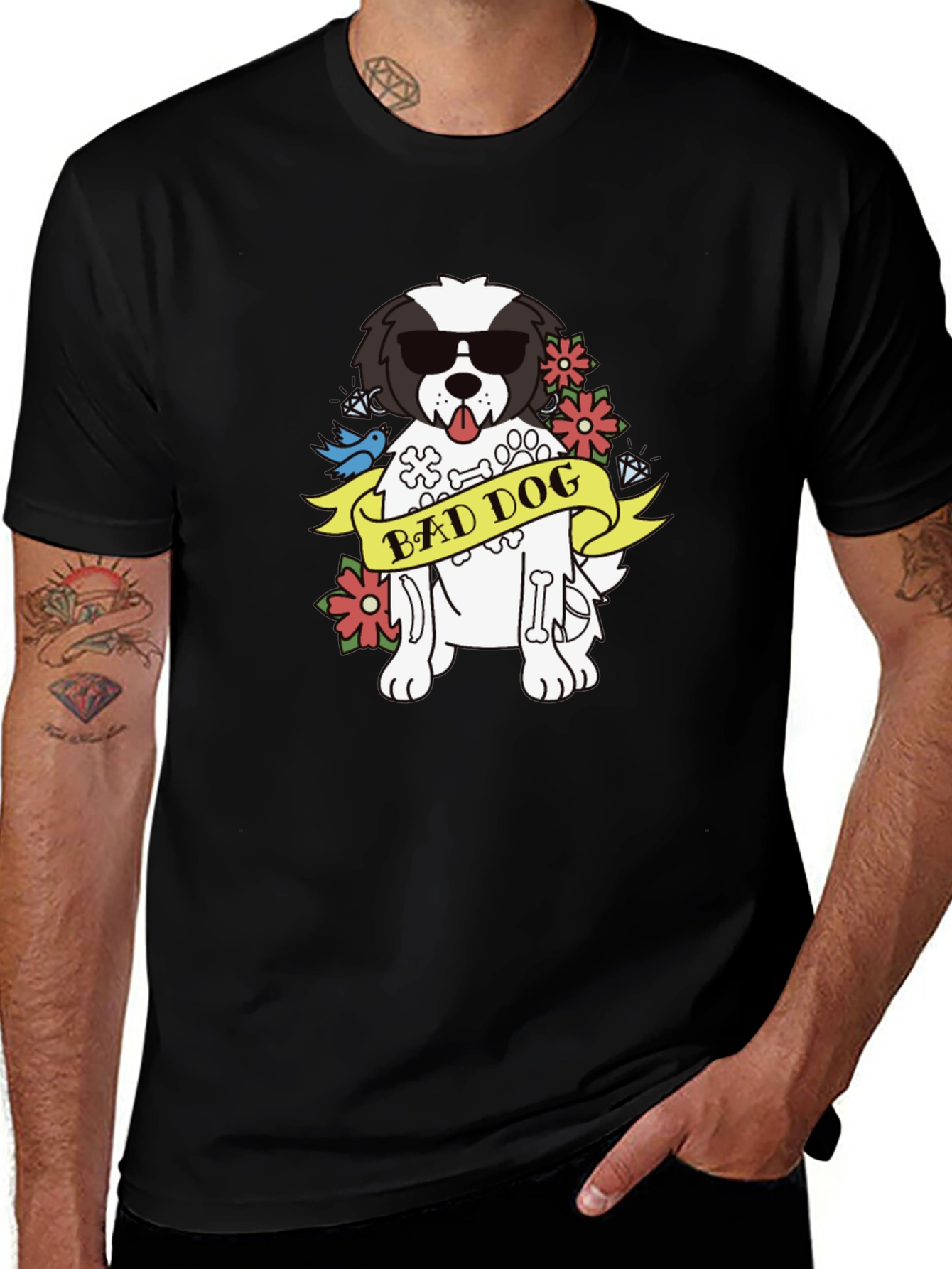 Bad Dog Graphic T-Shirt - Cool Canine Tee