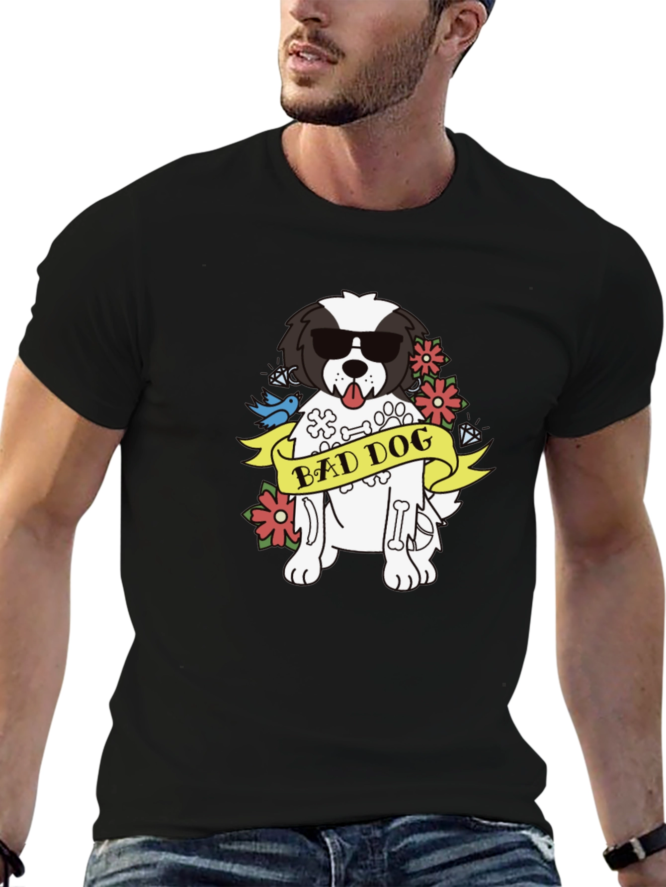 Bad Dog Graphic T-Shirt - Cool Canine Tee