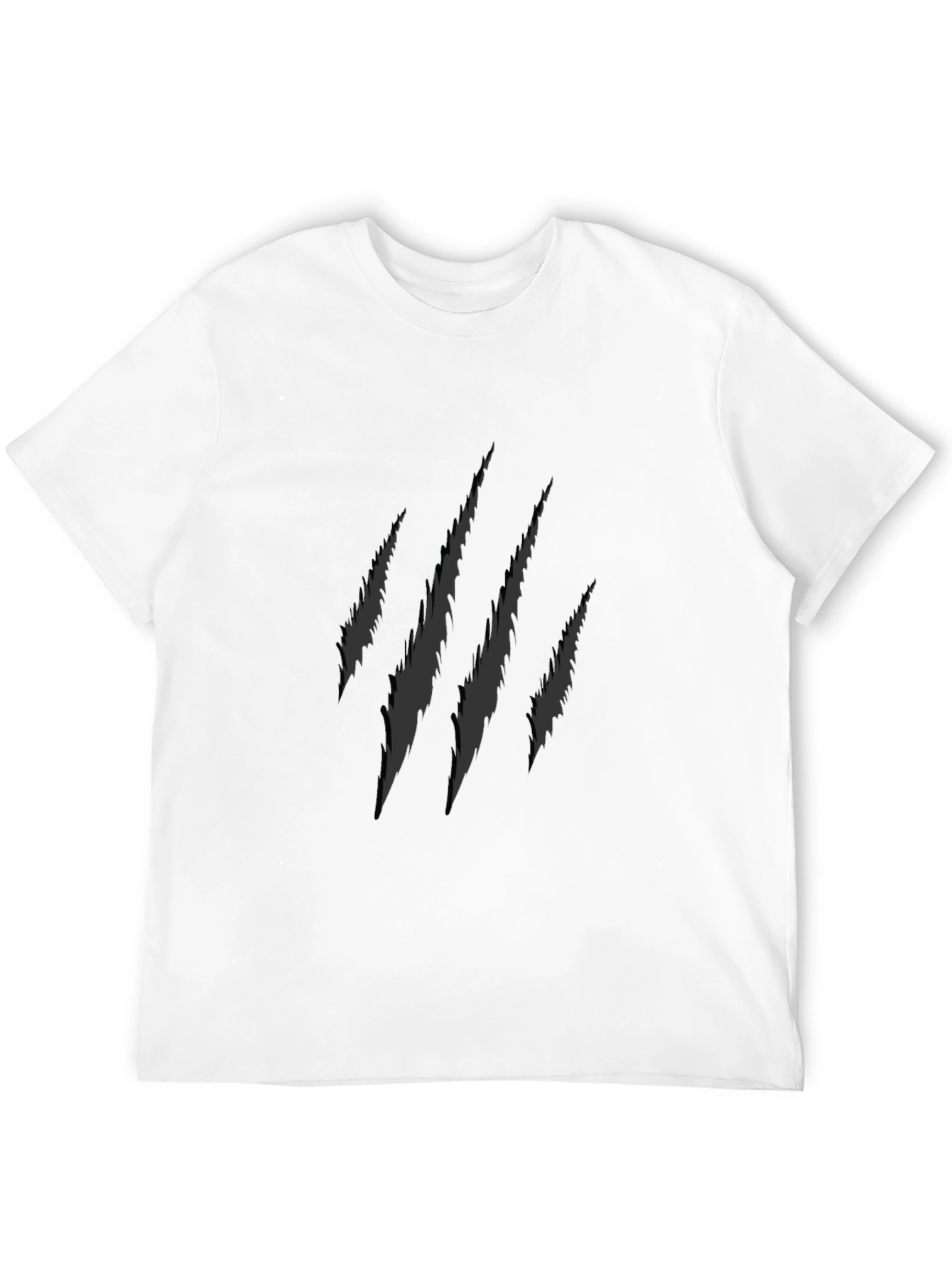 Mens Claw Mark Graphic Print Black T-Shirt