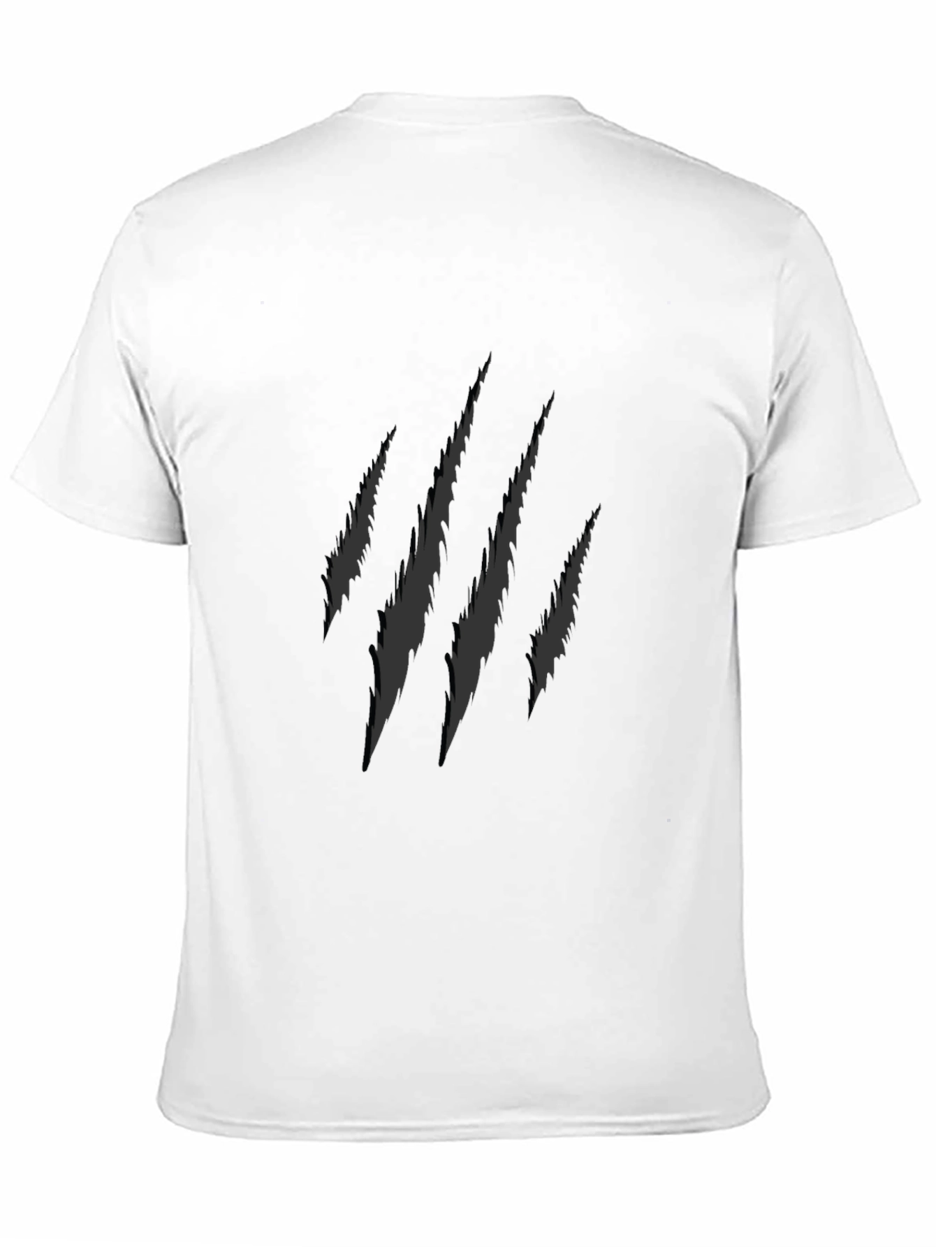 Mens Claw Mark Graphic Print Black T-Shirt