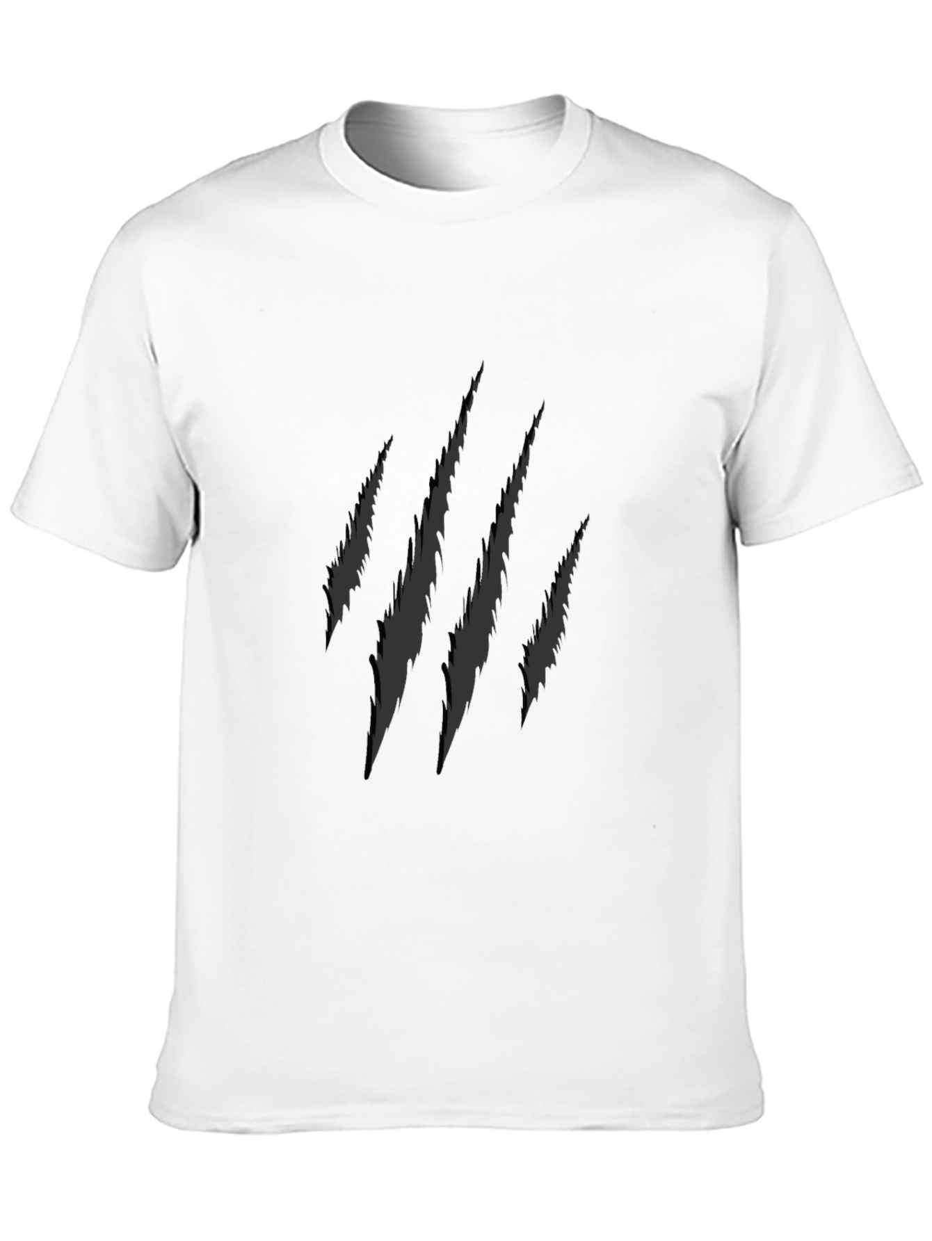 Mens Claw Mark Graphic Print Black T-Shirt