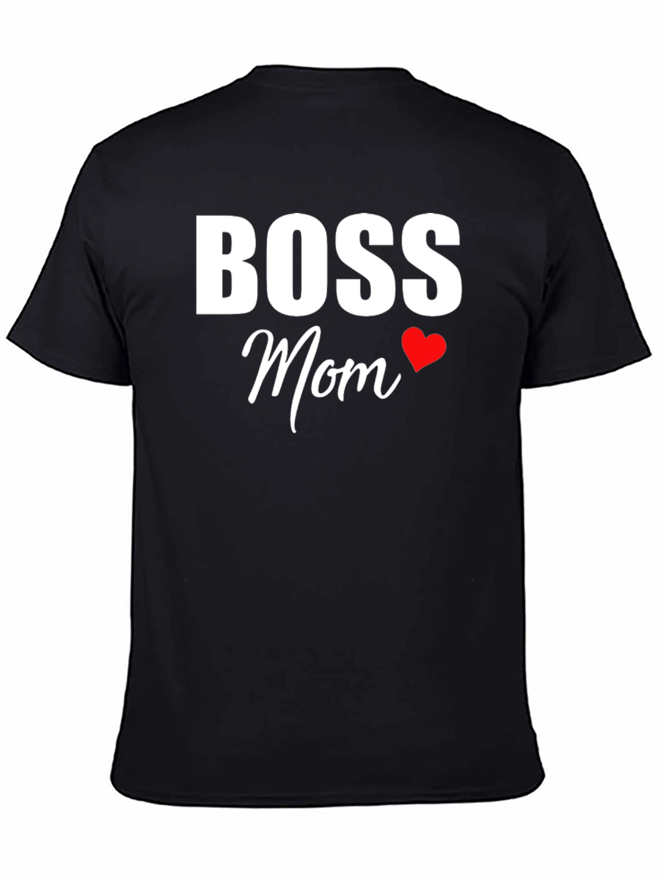 Boss Mom Graphic Tee - Black Cotton T-Shirt