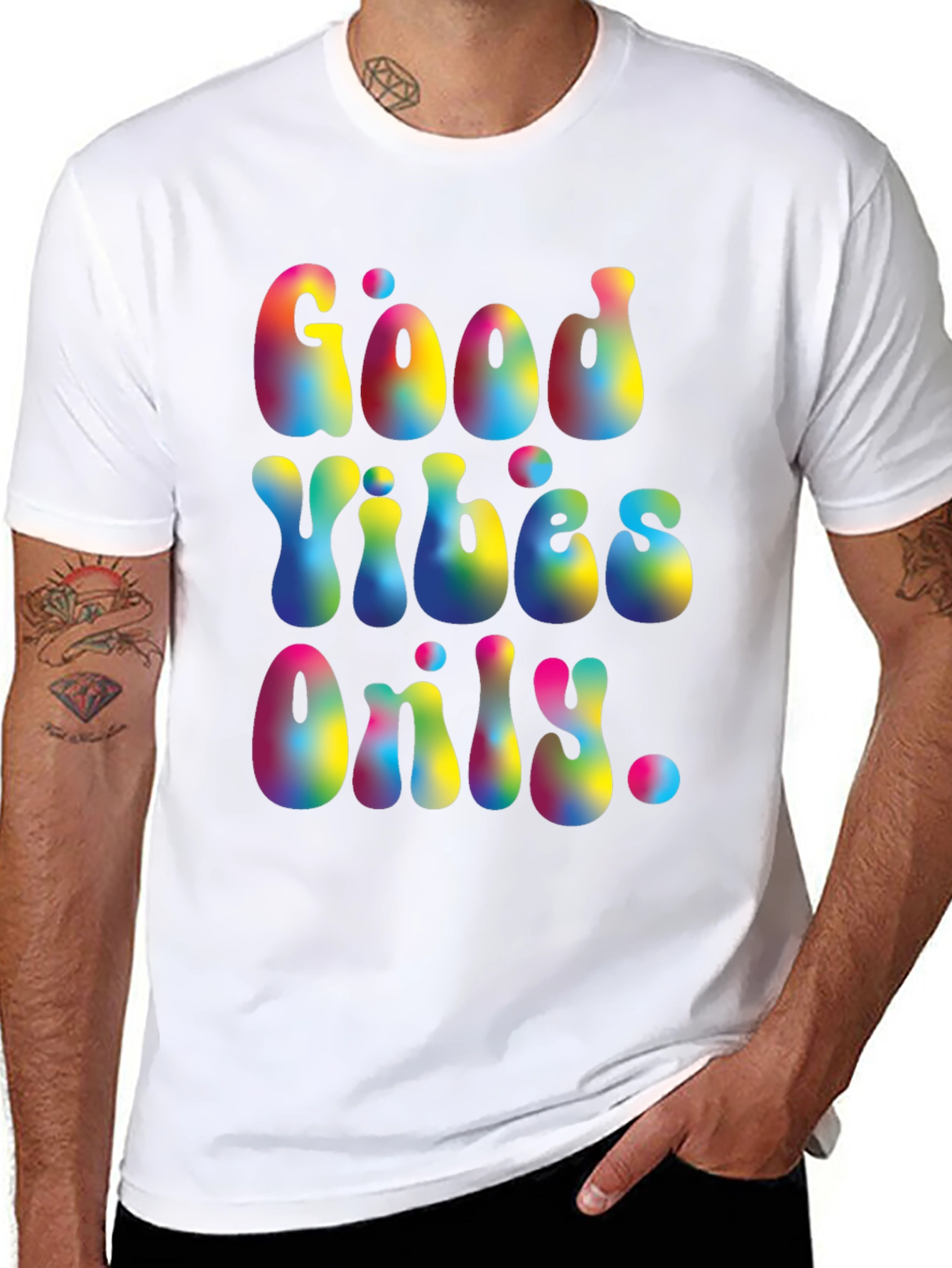 Good Vibes Only Graphic T-Shirt - Retro Style