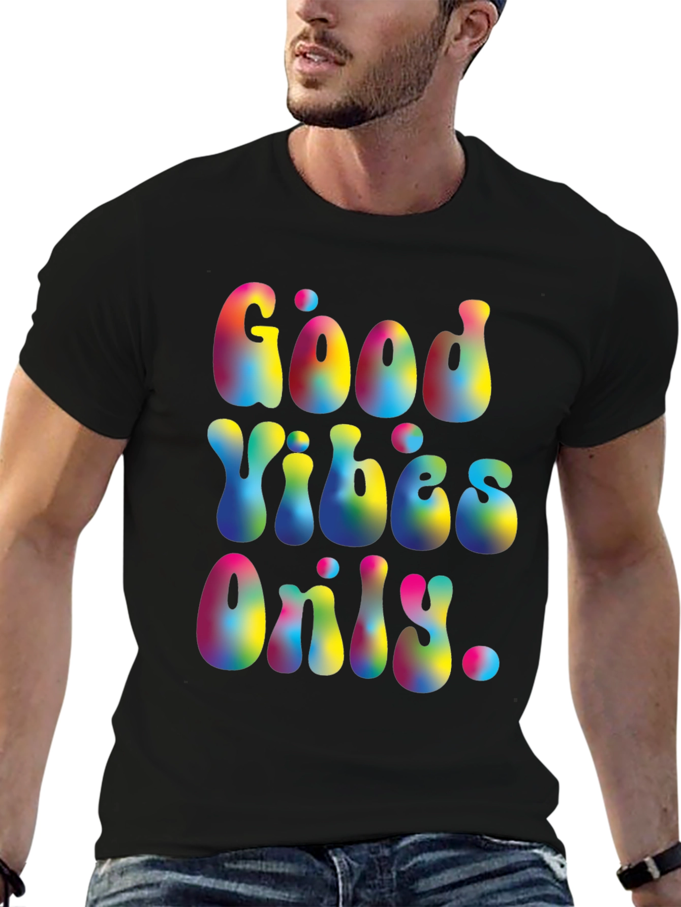 Good Vibes Only Graphic T-Shirt - Retro Style