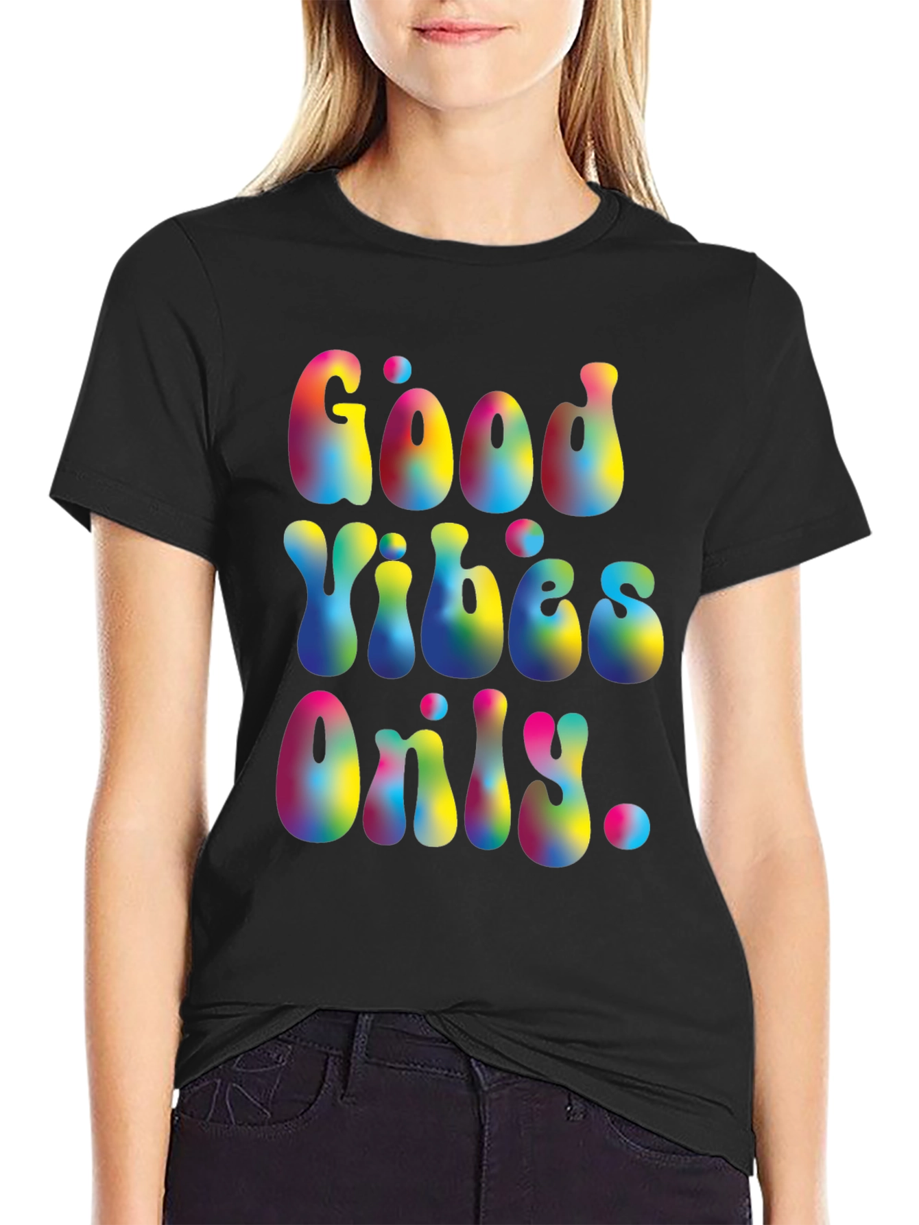 Good Vibes Only Graphic T-Shirt - Retro Style