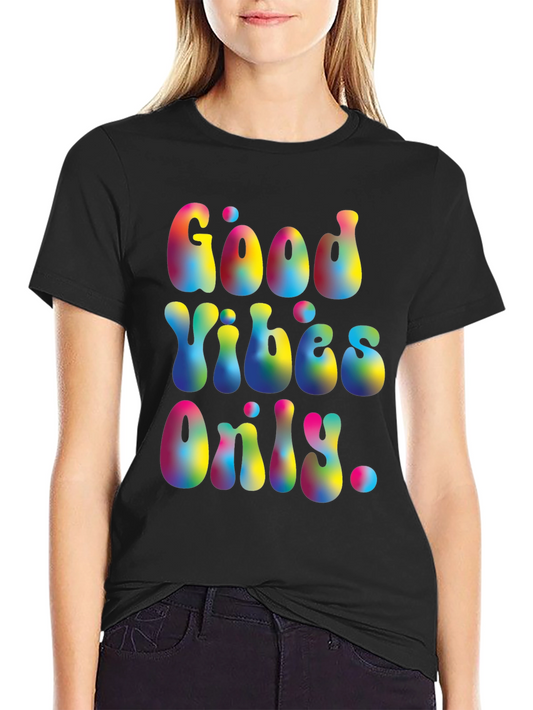 Good Vibes Only Graphic T-Shirt - Retro Style