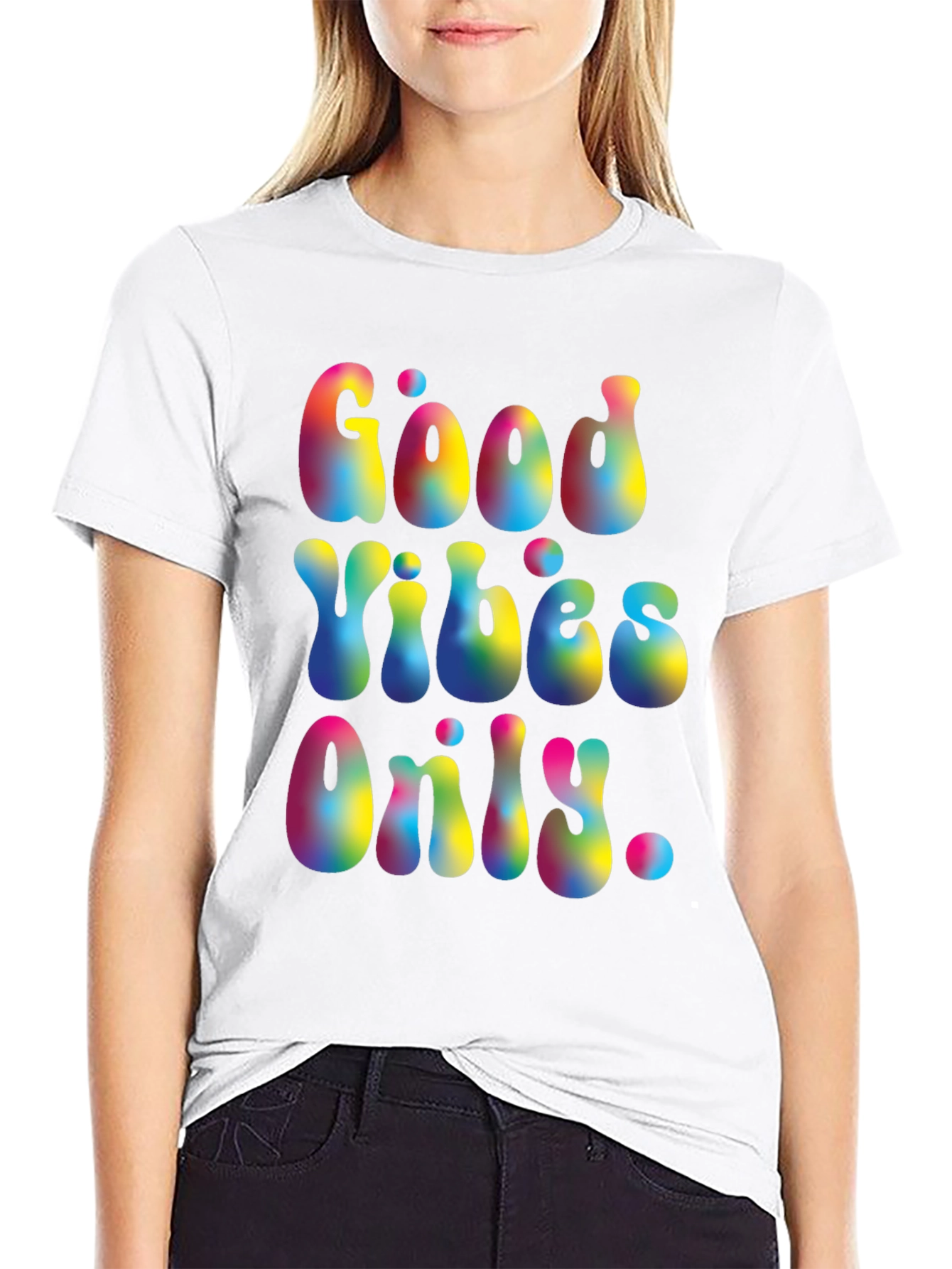 Good Vibes Only Graphic T-Shirt - Retro Style
