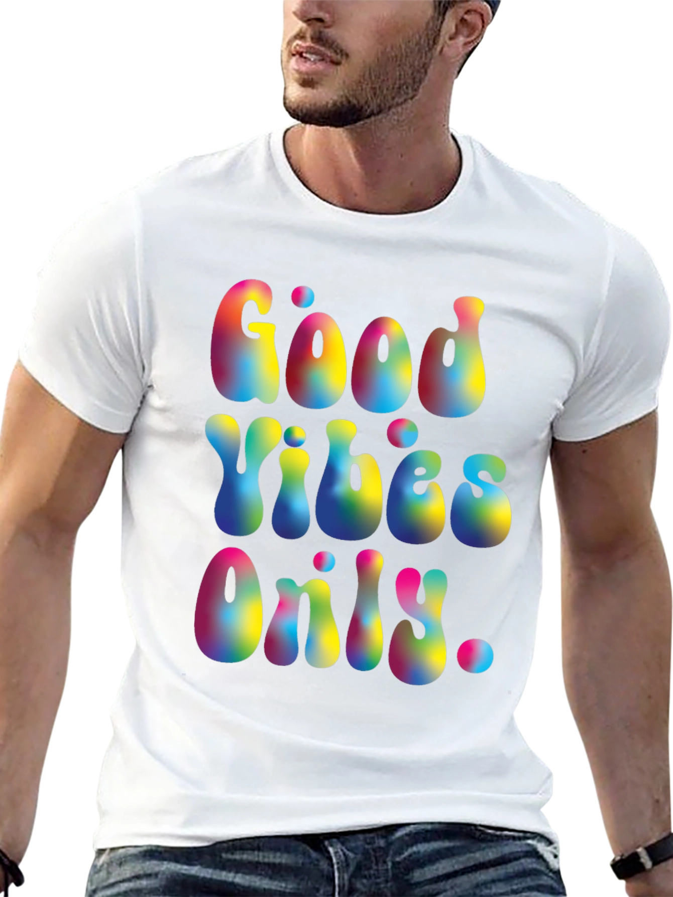 Good Vibes Only Graphic T-Shirt - Retro Style