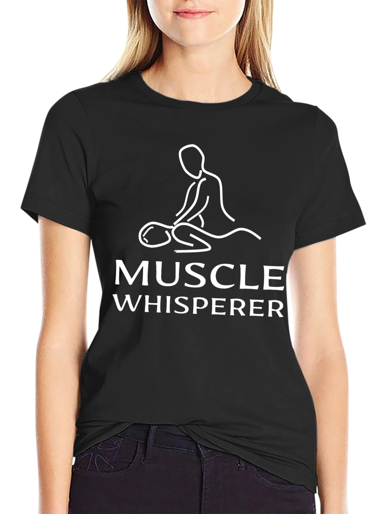 Muscle Whisperer Massage Therapist Black T-Shirt