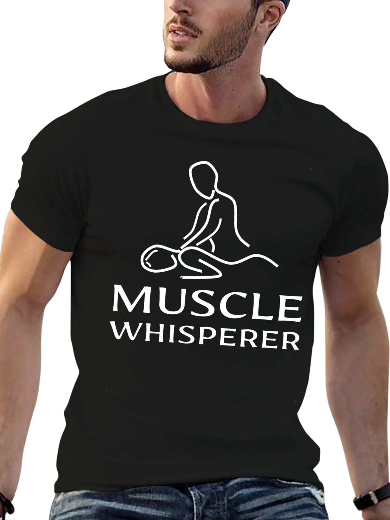Muscle Whisperer Massage Therapist Black T-Shirt