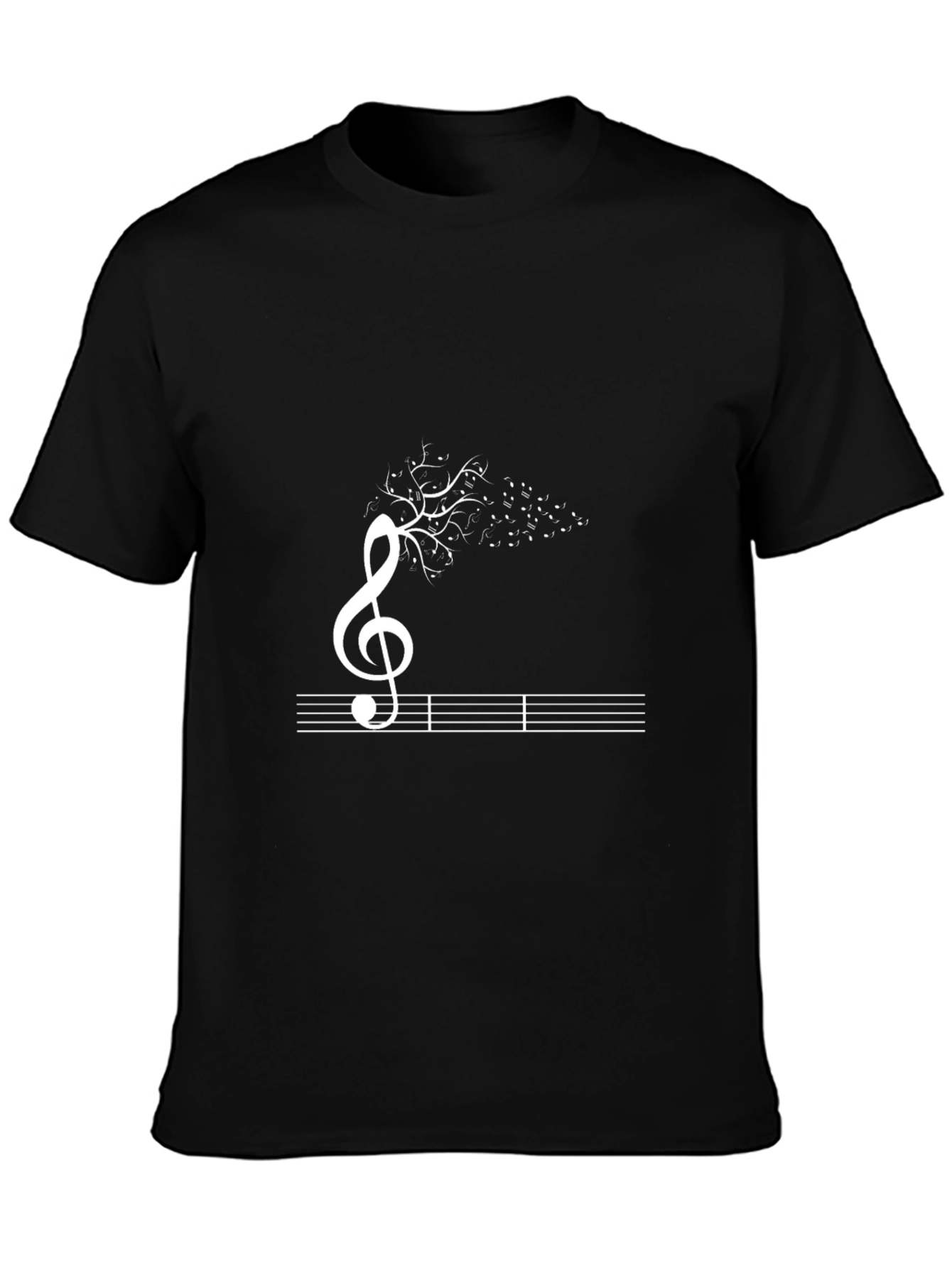 Musical Tree T-Shirt - Mens Black Tee