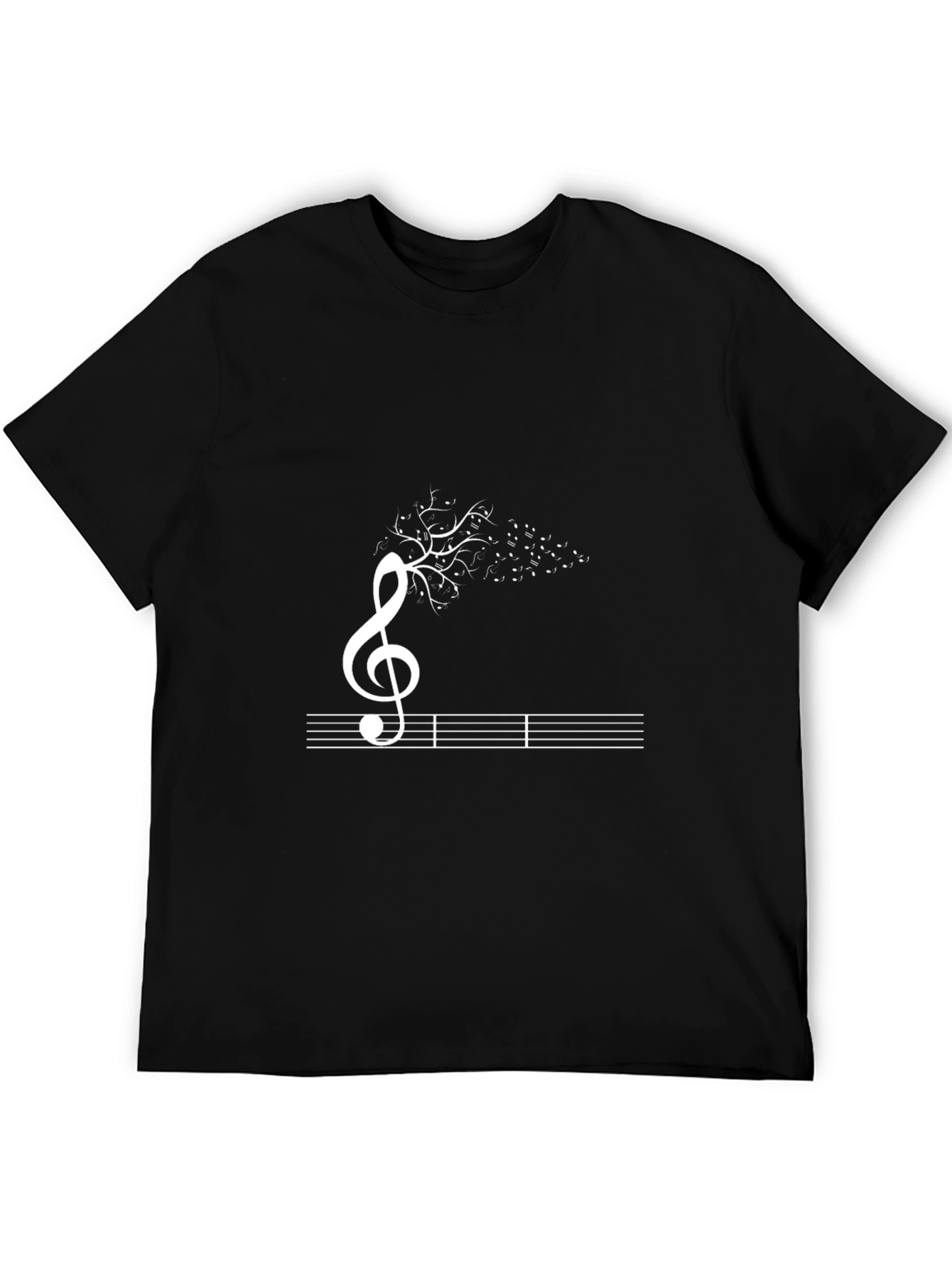 Musical Tree T-Shirt - Mens Black Tee