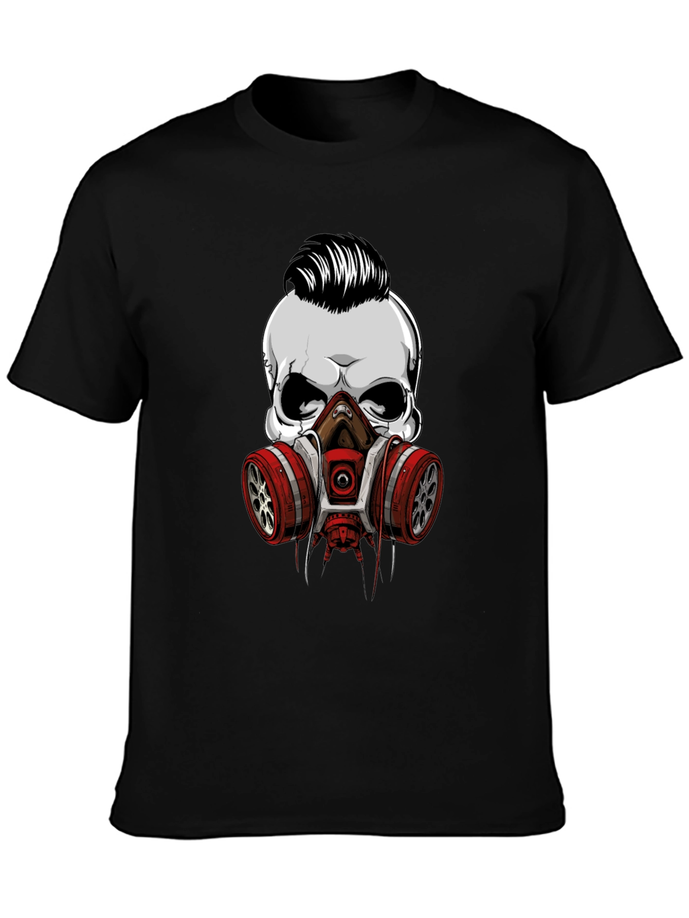 Skull Gas Mask Graphic T-Shirt - Edgy Style
