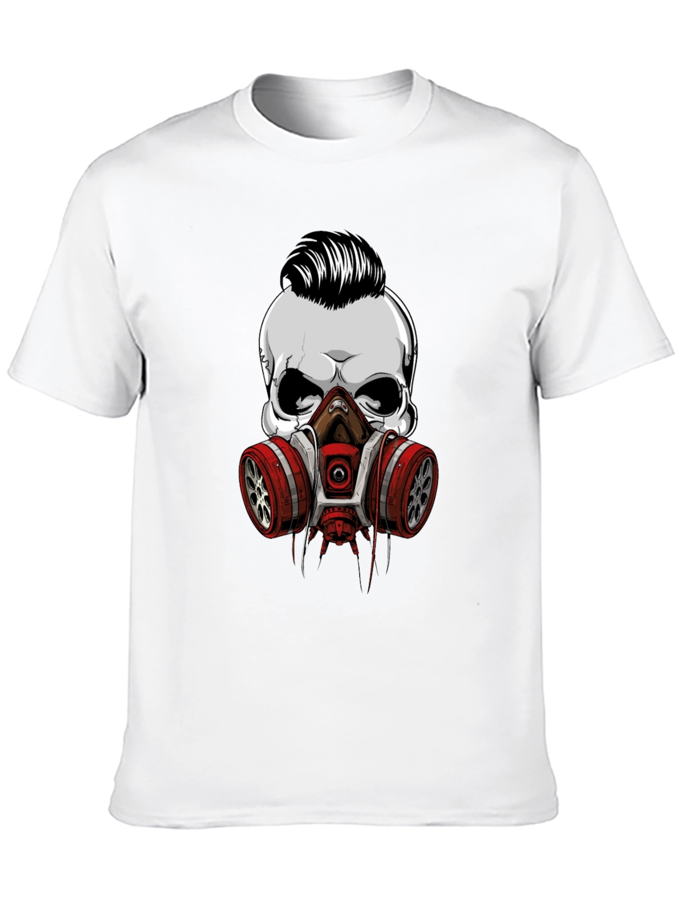 Skull Gas Mask Graphic T-Shirt - Edgy Style