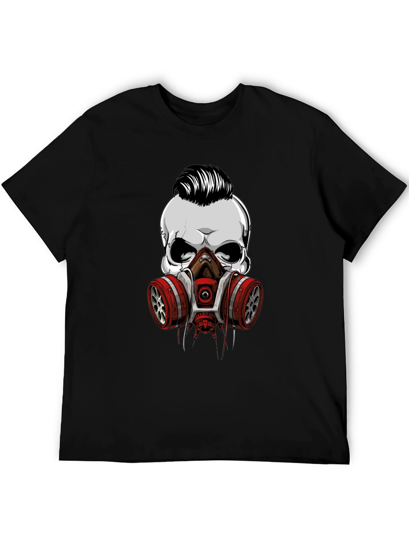 Skull Gas Mask Graphic T-Shirt - Edgy Style