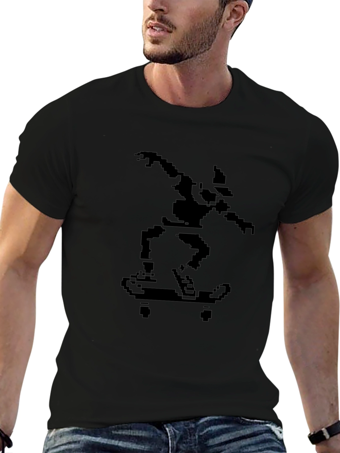Pixel Skater Graphic Tee - Retro Style