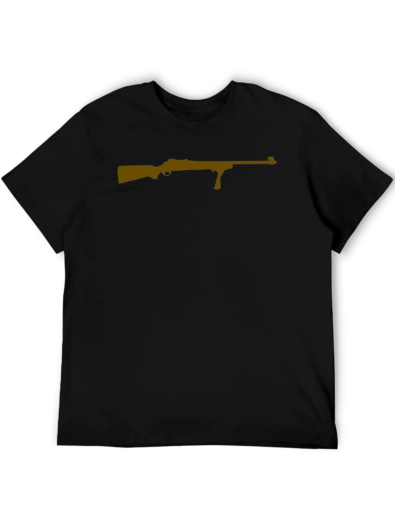 Gun Graphic Black T-Shirt for Men