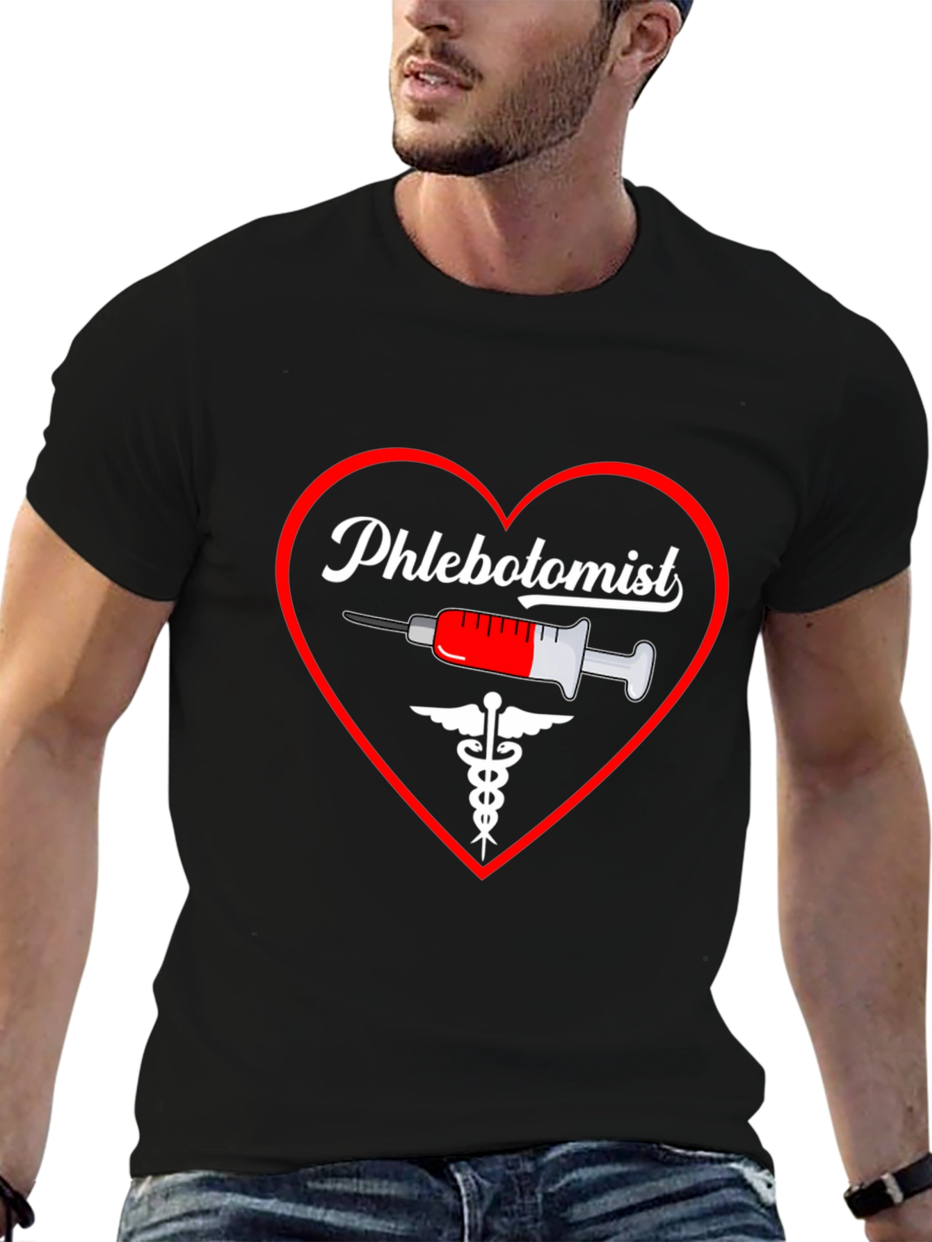 Phlebotomist Heart T-Shirt - Medical Professional Appreciation