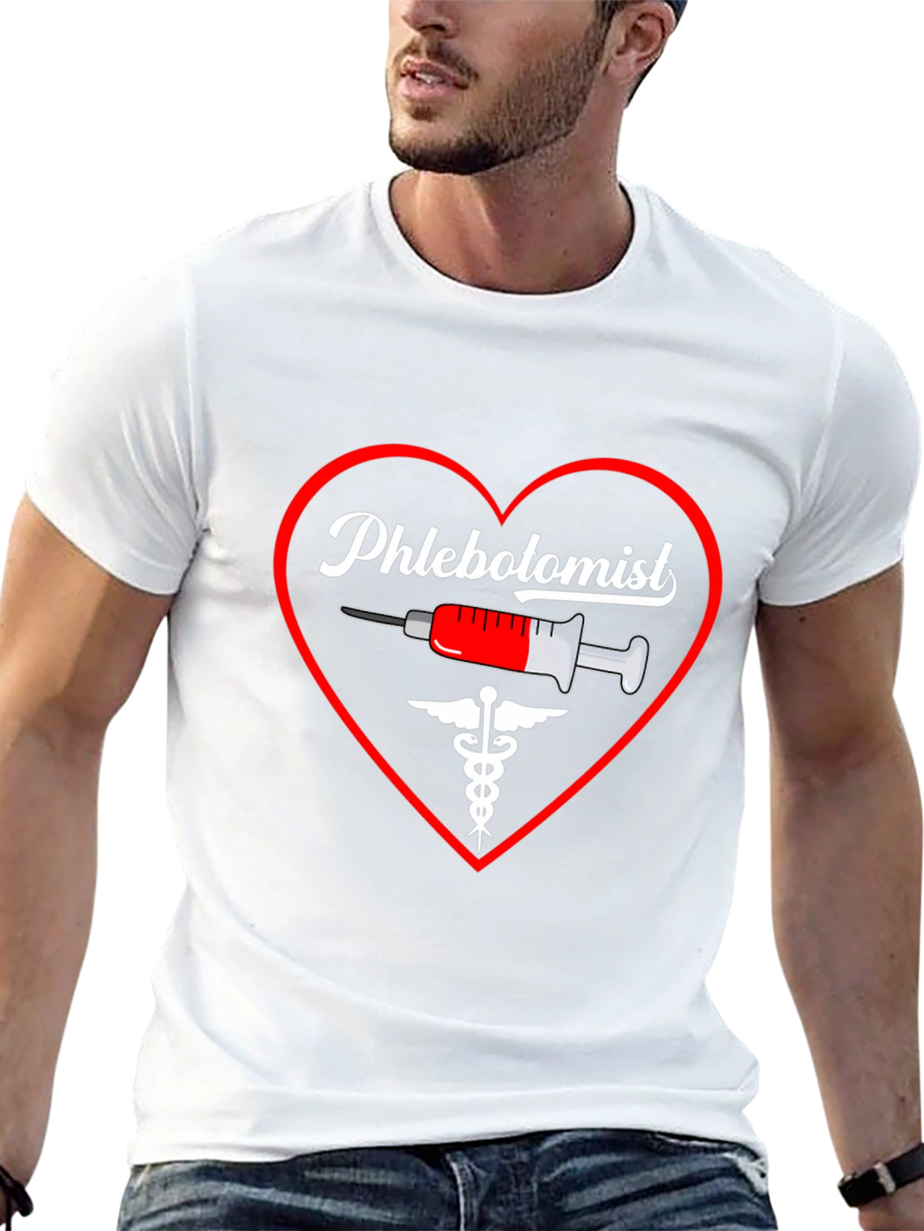 Phlebotomist Heart T-Shirt - Medical Professional Appreciation