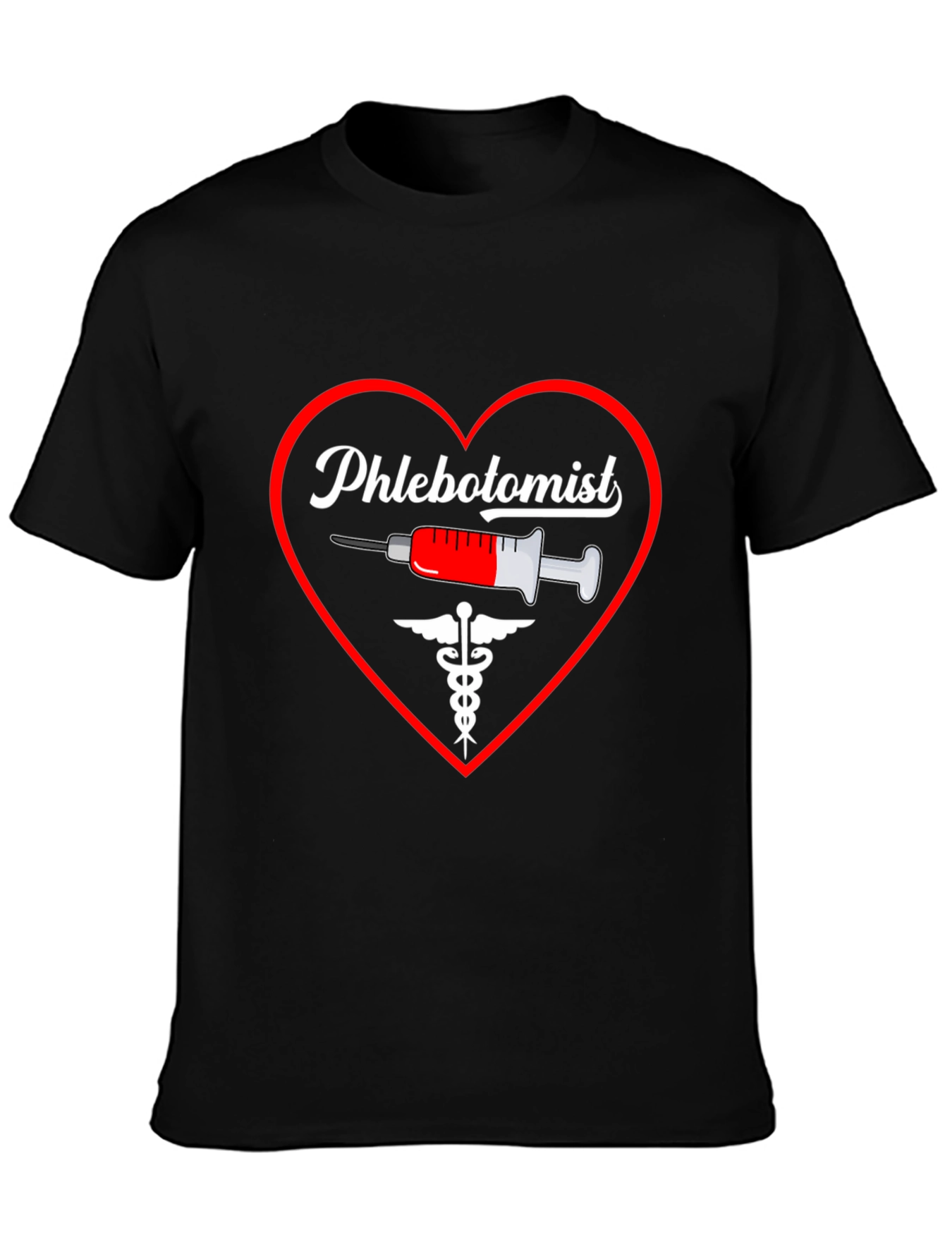 Phlebotomist Heart T-Shirt - Medical Professional Appreciation