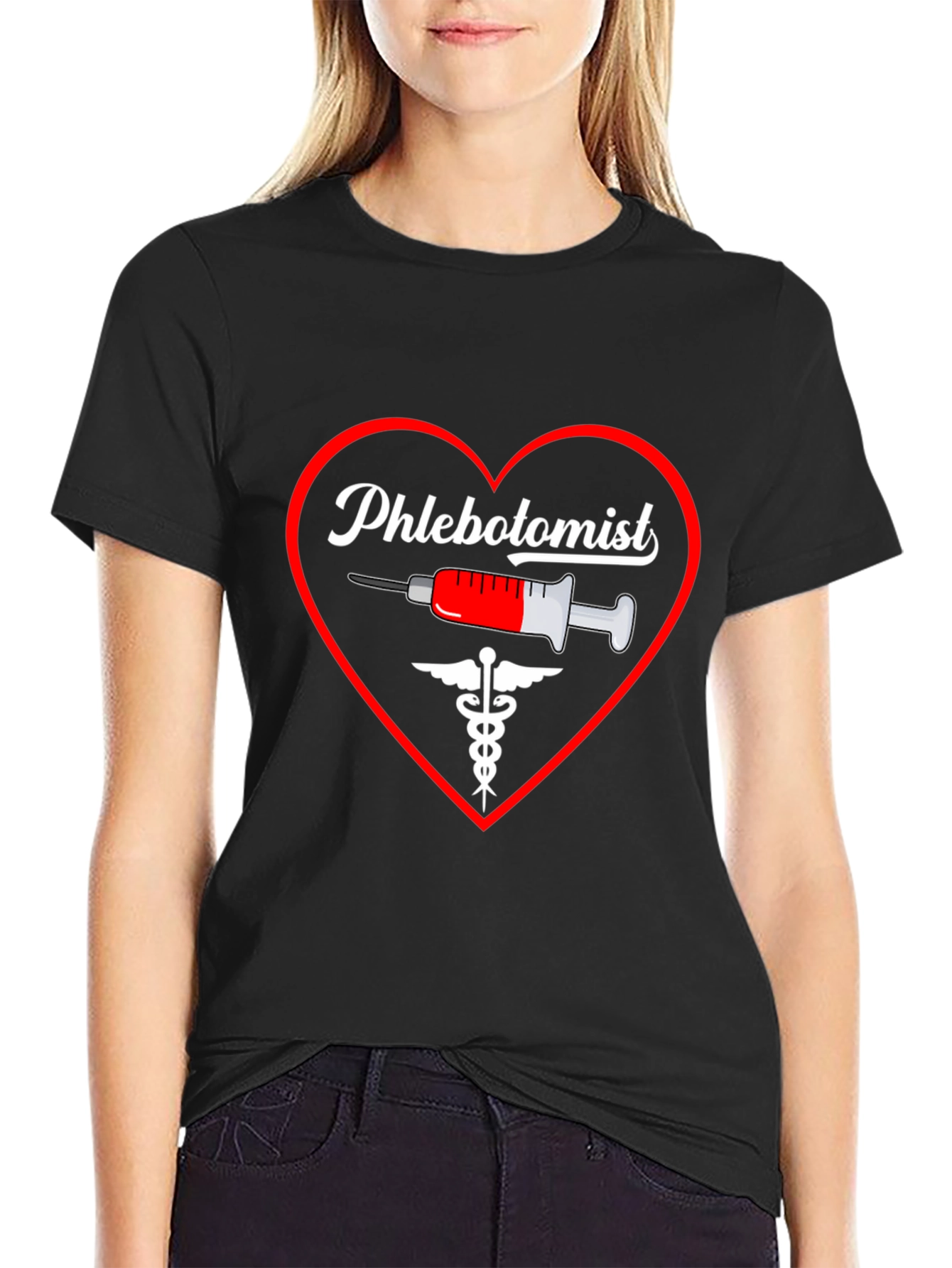 Phlebotomist Heart T-Shirt - Medical Professional Appreciation