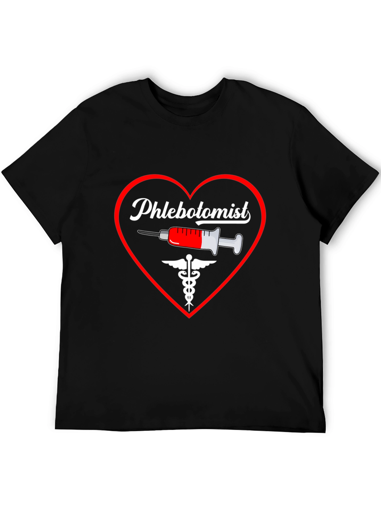 Phlebotomist Heart T-Shirt - Medical Professional Appreciation