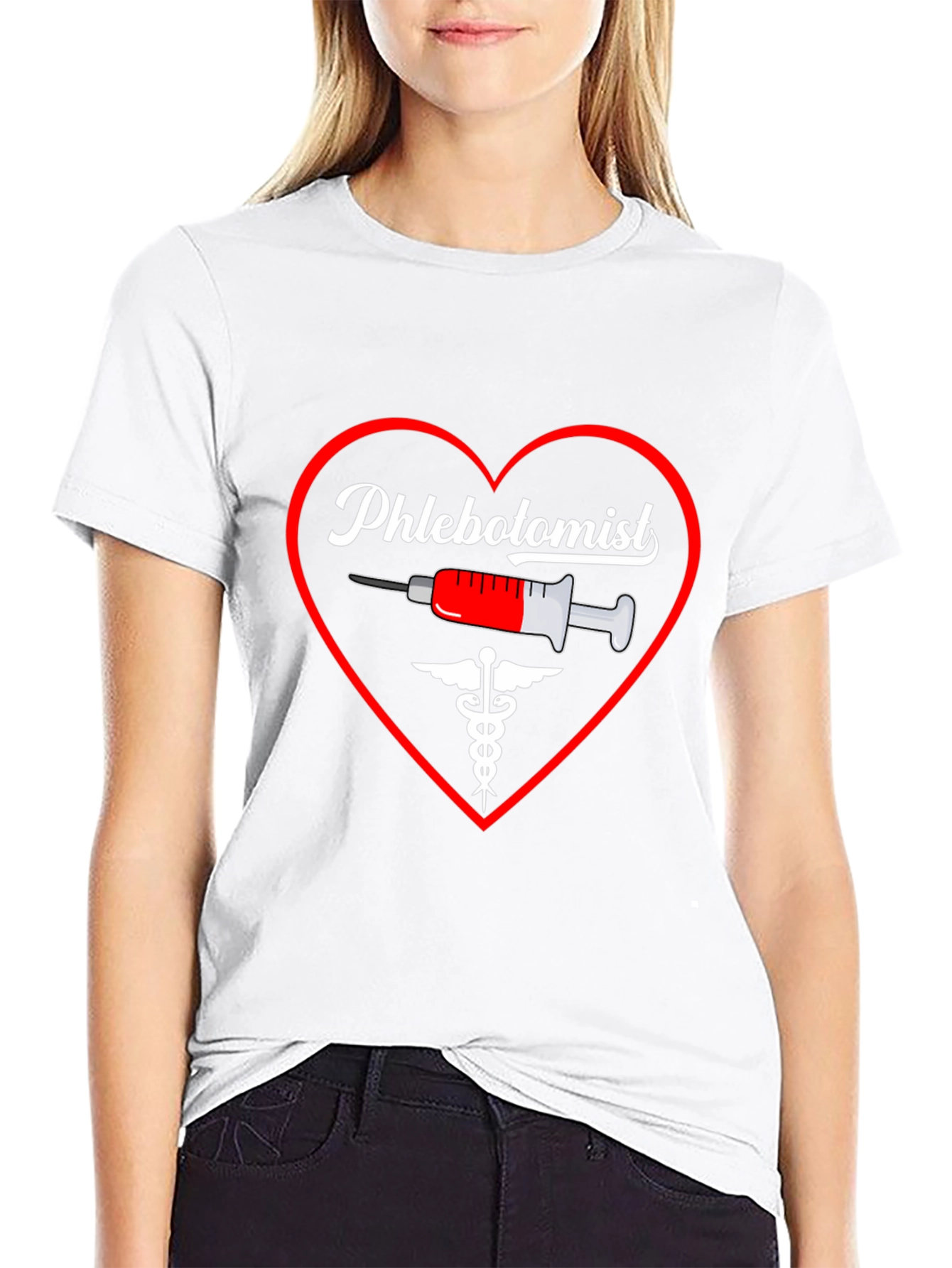 Phlebotomist Heart T-Shirt - Medical Professional Appreciation