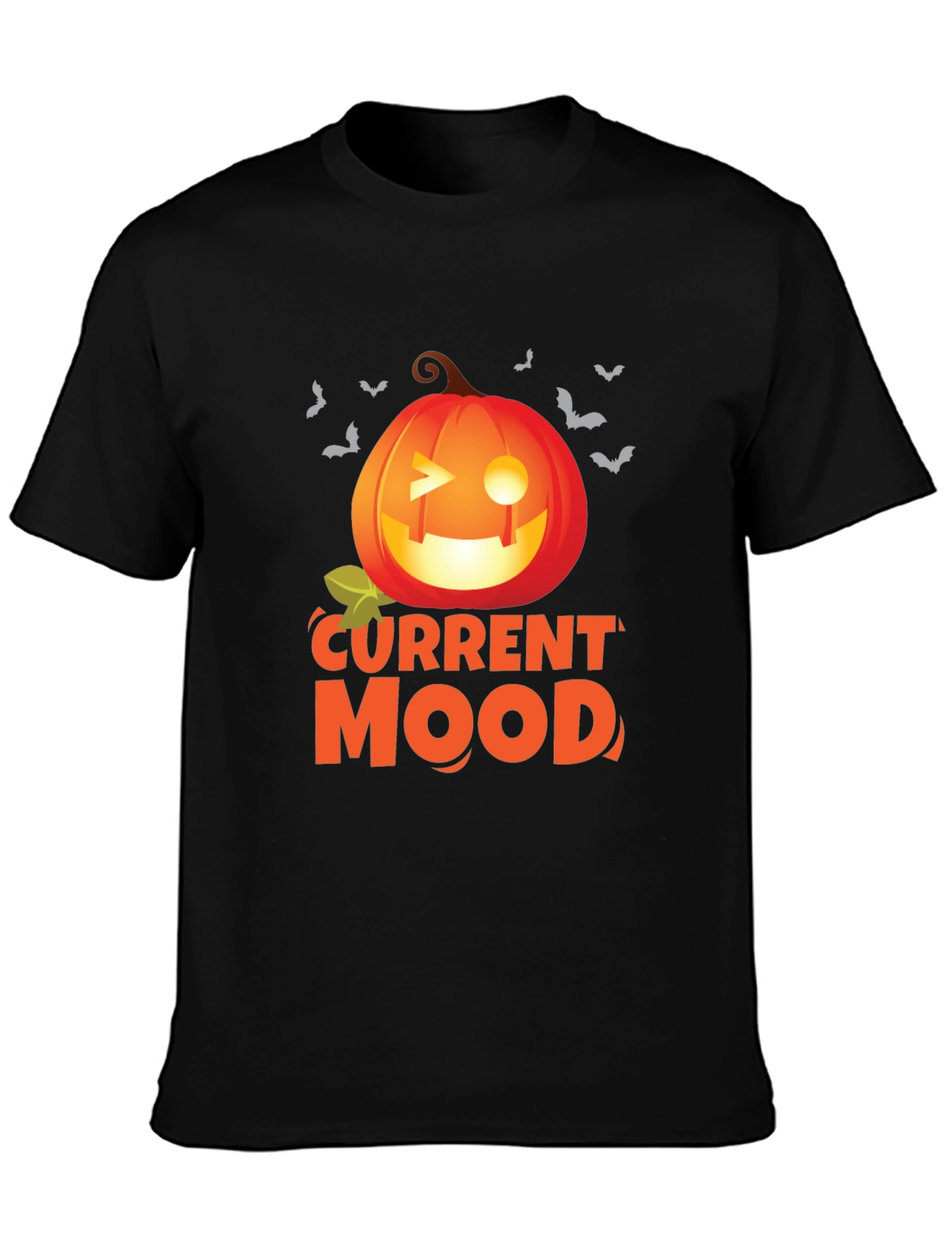 Current Mood Pumpkin Halloween Graphic T-Shirt