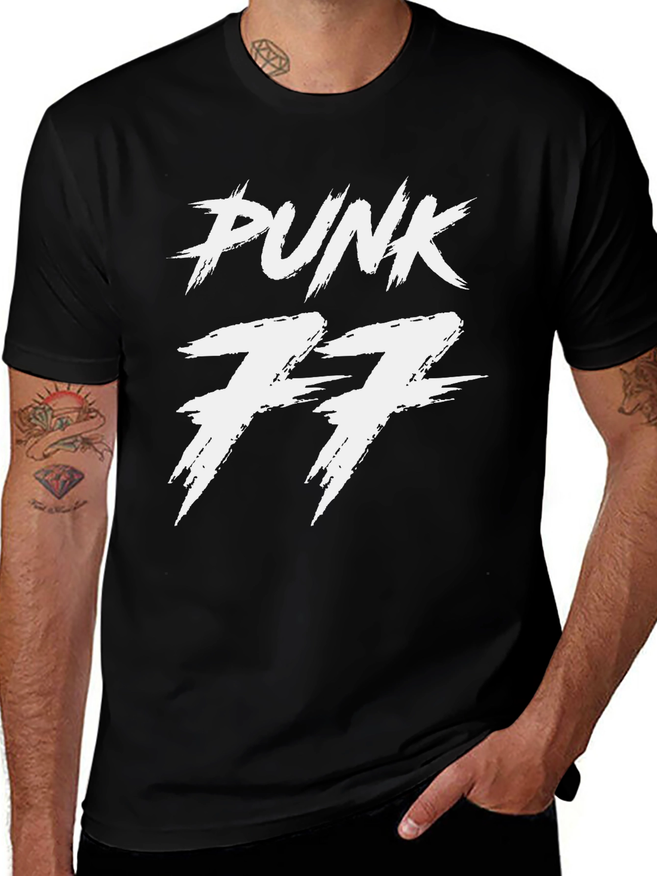 Punk 77 Black Graphic Tee