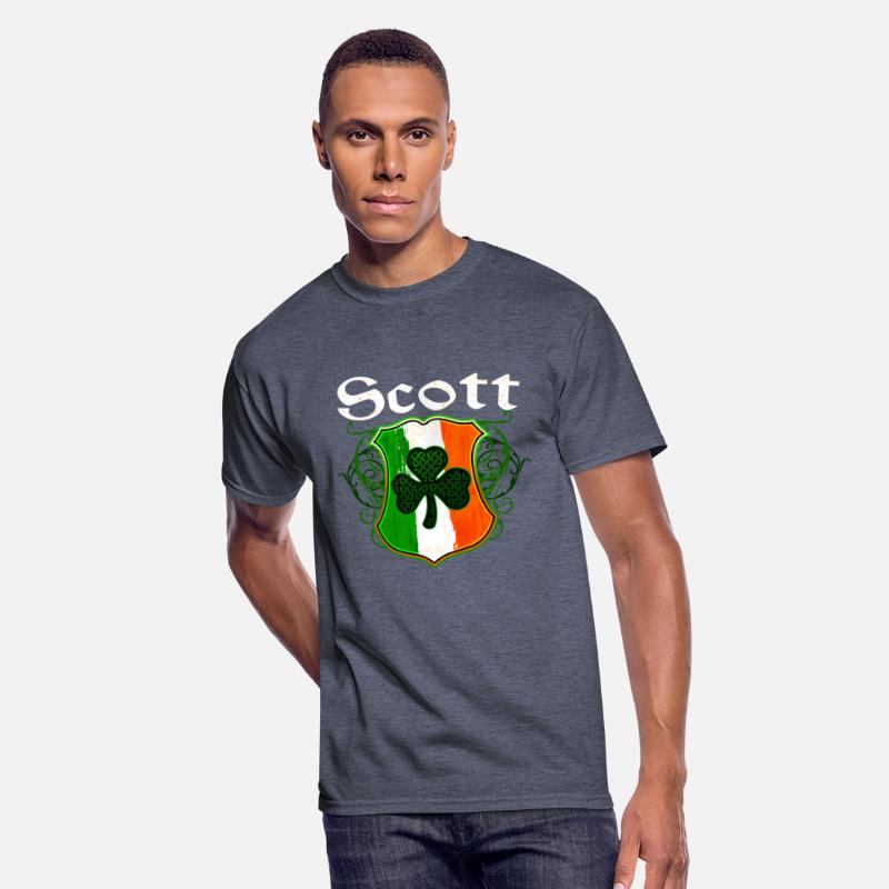 Scott Irish Surname Ireland Flag Shield Shamrock